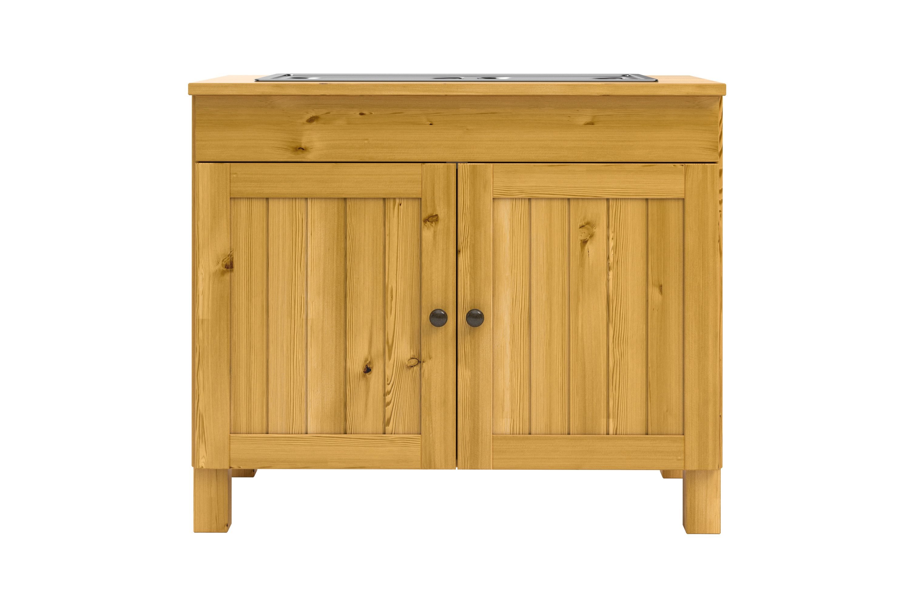 Home affaire Gootsteenkast Alby2 , met metalen handgrepen, breedte 100 cm