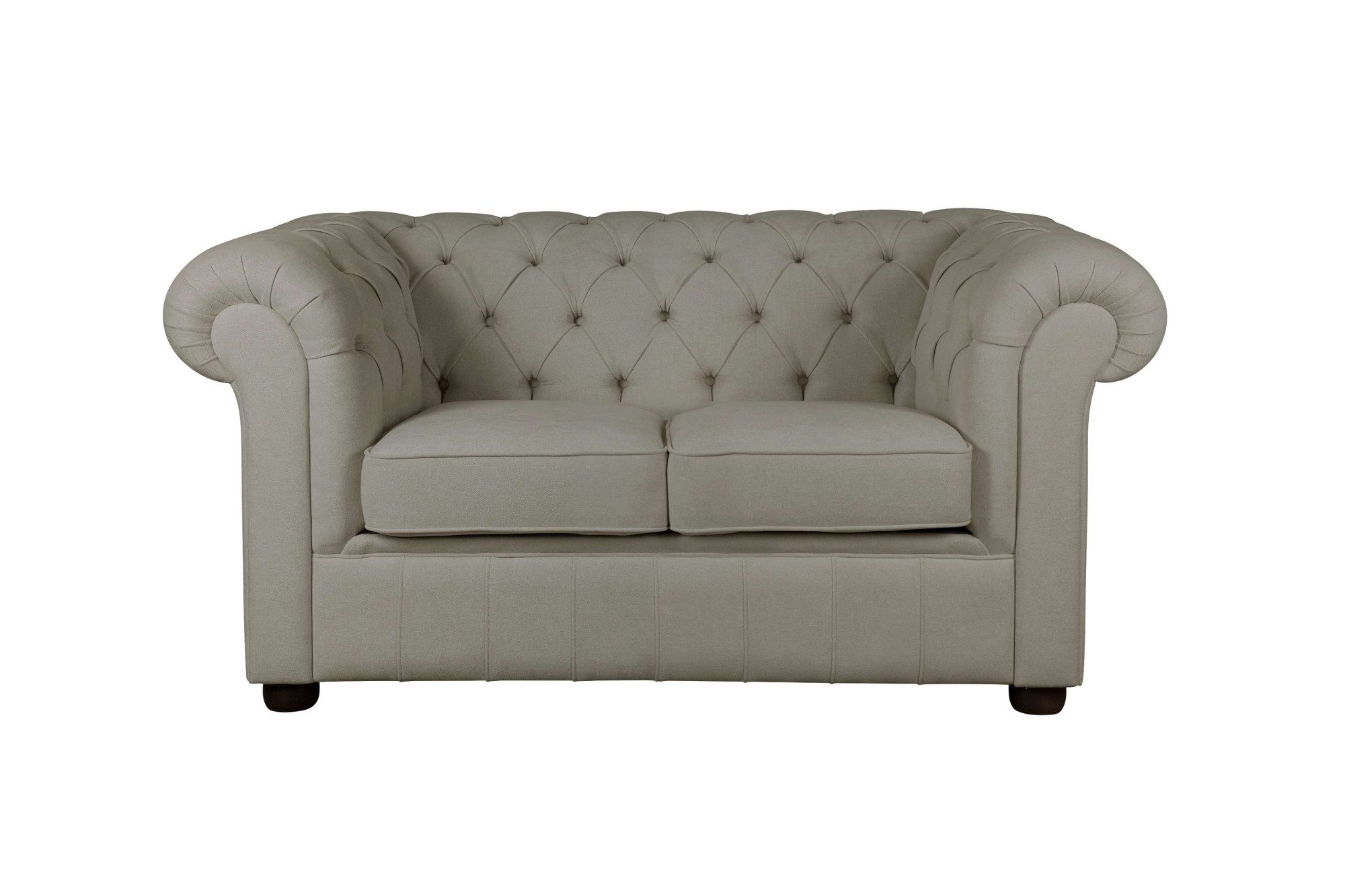 Home affaire 2-zitsbank CHARENTE, Chesterfield bank, golfvering, afmetingen: B/D/H: 147/89/74 cm
