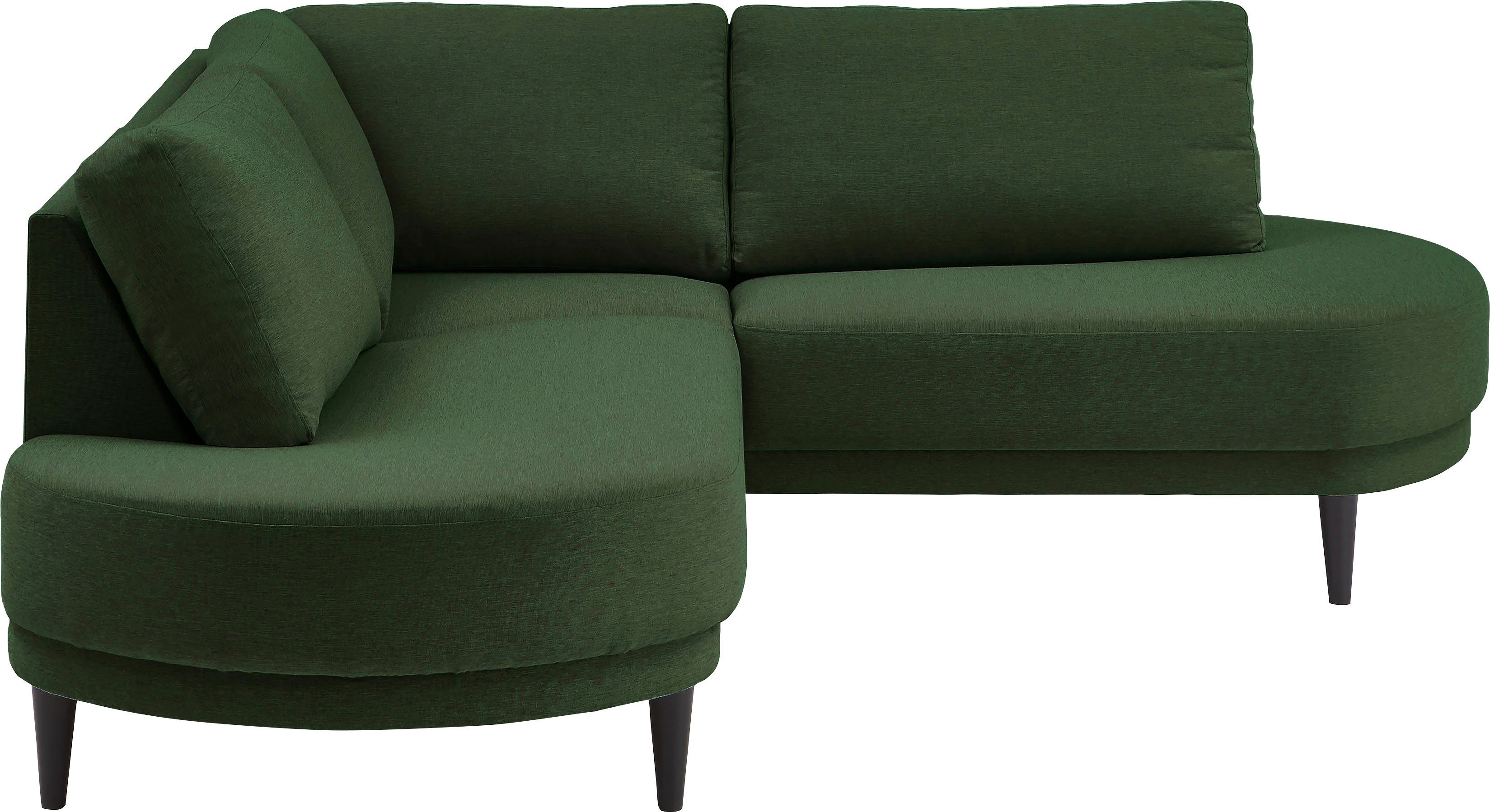 ATLANTIC home collection Hoekbank Ronny L-vorm met golvenondersteuning, organische vormtaal, organische bank