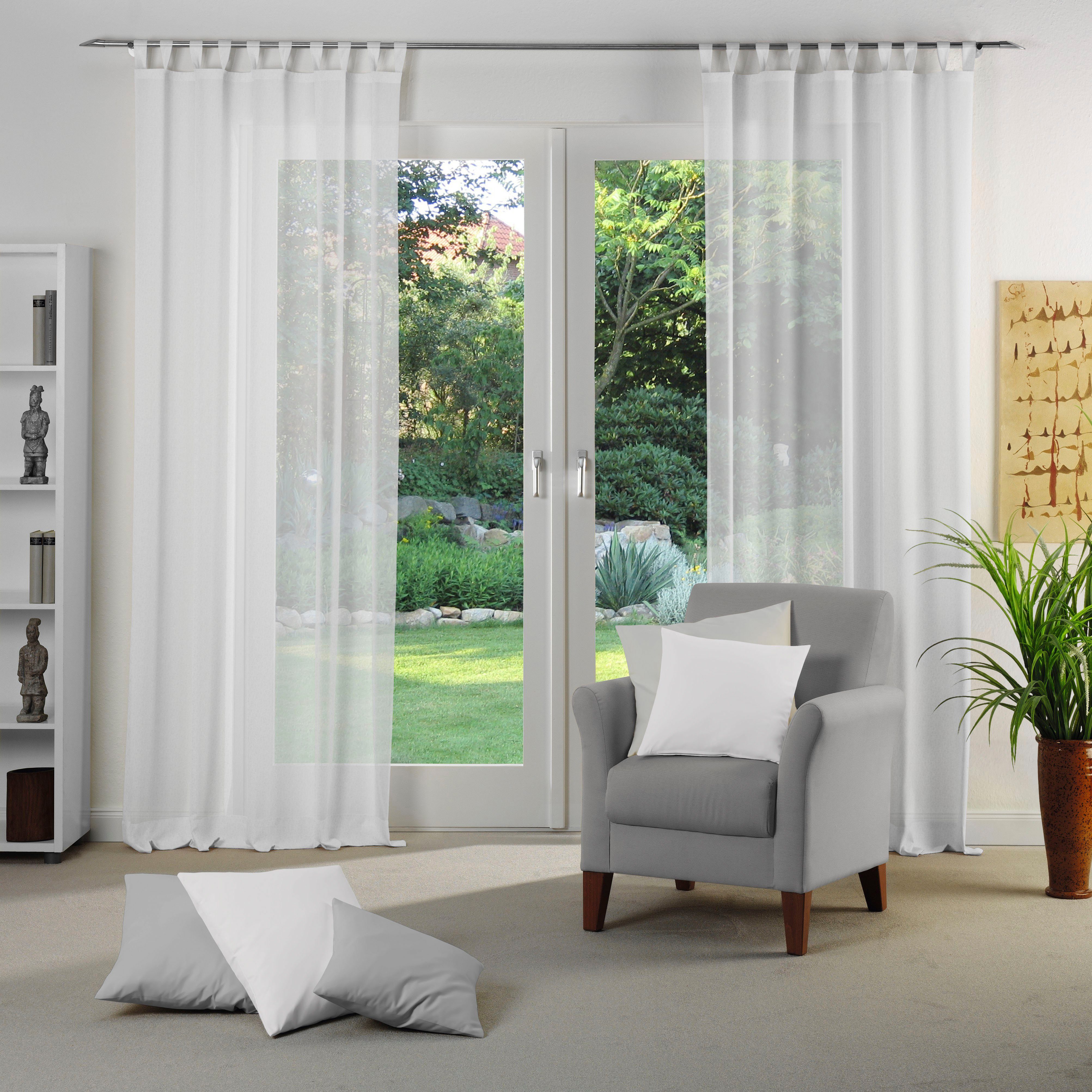 andas Gordijn Elby 1 transparant, basic, monochroom, tot 295 cm lengte (1 stuk)