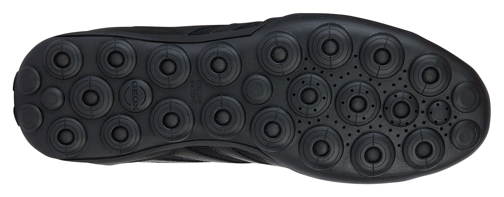 Geox Sneakers U SNAKE 2.0 A met donkere zool, vrijetijdsschoen, lage schoen, veterschoen