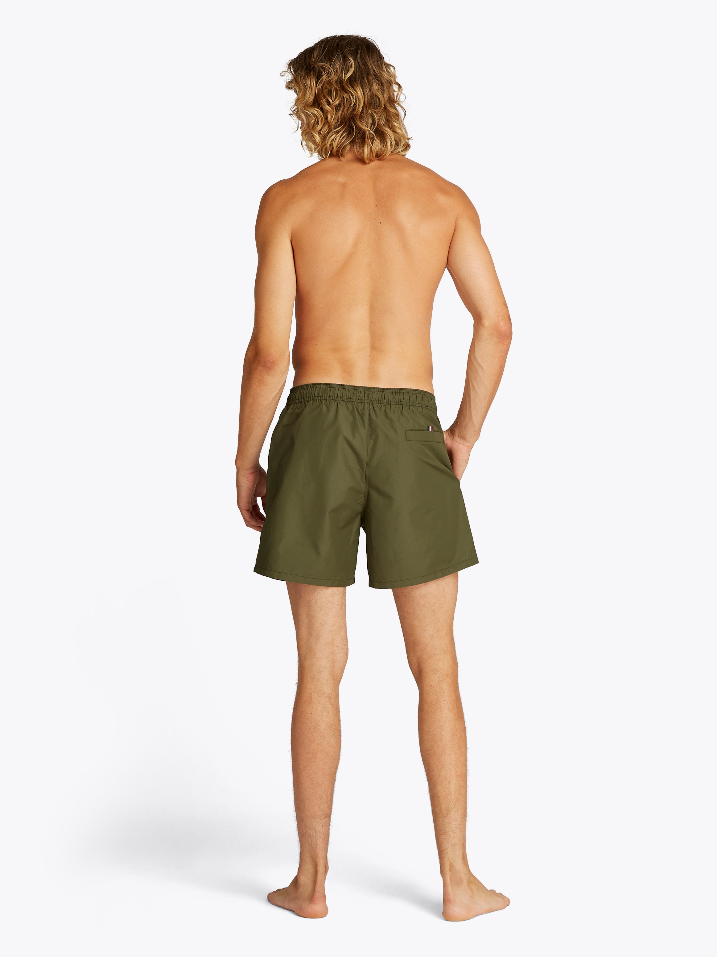 Tommy Hilfiger Swimwear Zwemshort MEDIUM DRAWSTRING met logoborduring op de heup