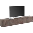 borchardt moebel tv-meubel sophia breedte 200 cm met 4 deuren, staand en hangend bruin