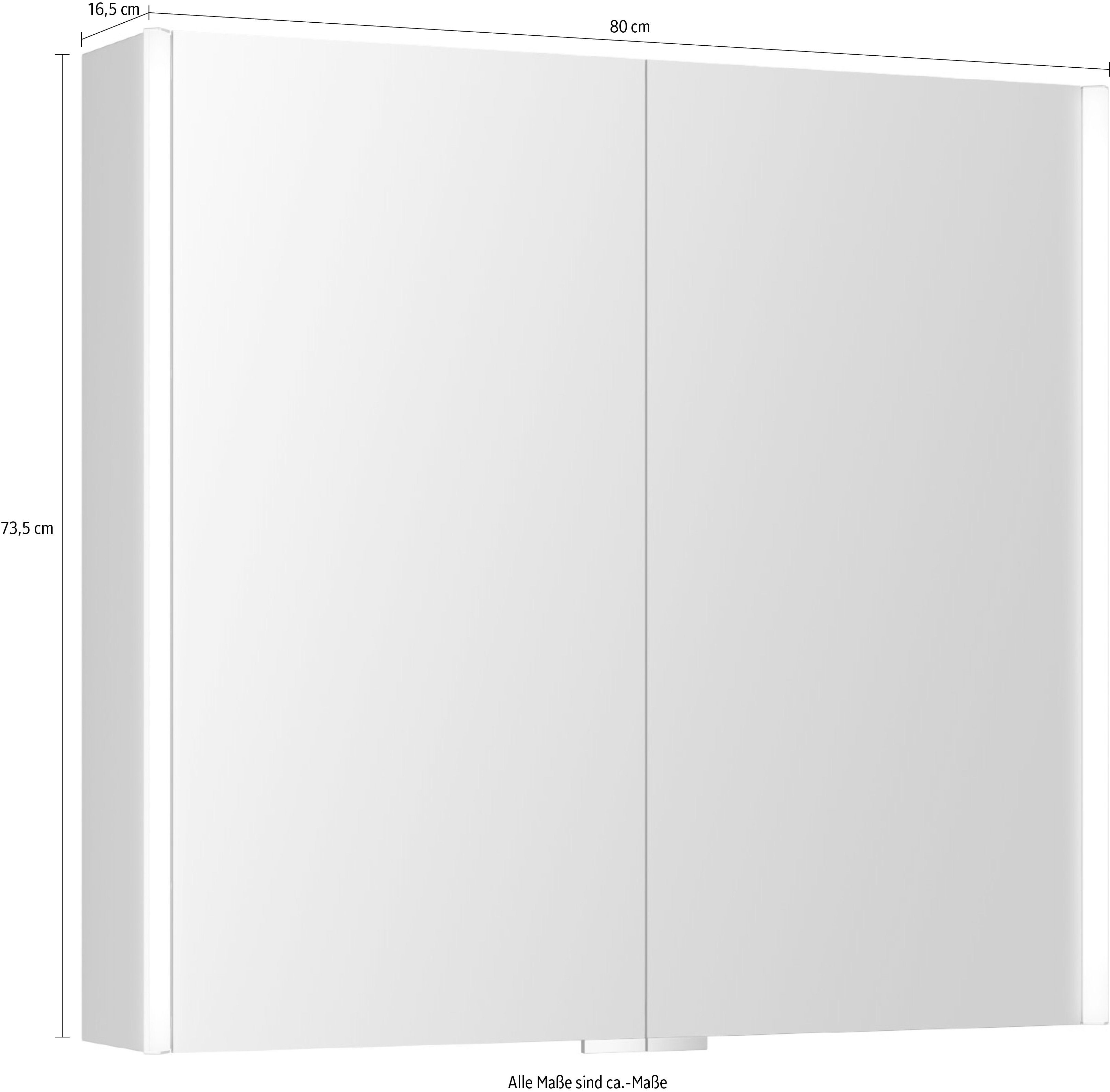 jokey Spiegelkast StyleAlu Aluminium, 80cm breed