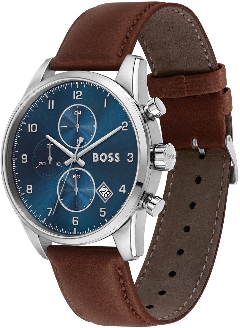 Boss Chronograaf SKYMASTER Quartzhorloge, herenhorloge, horloge, stopwatchfunctie, roestvrijstalen band