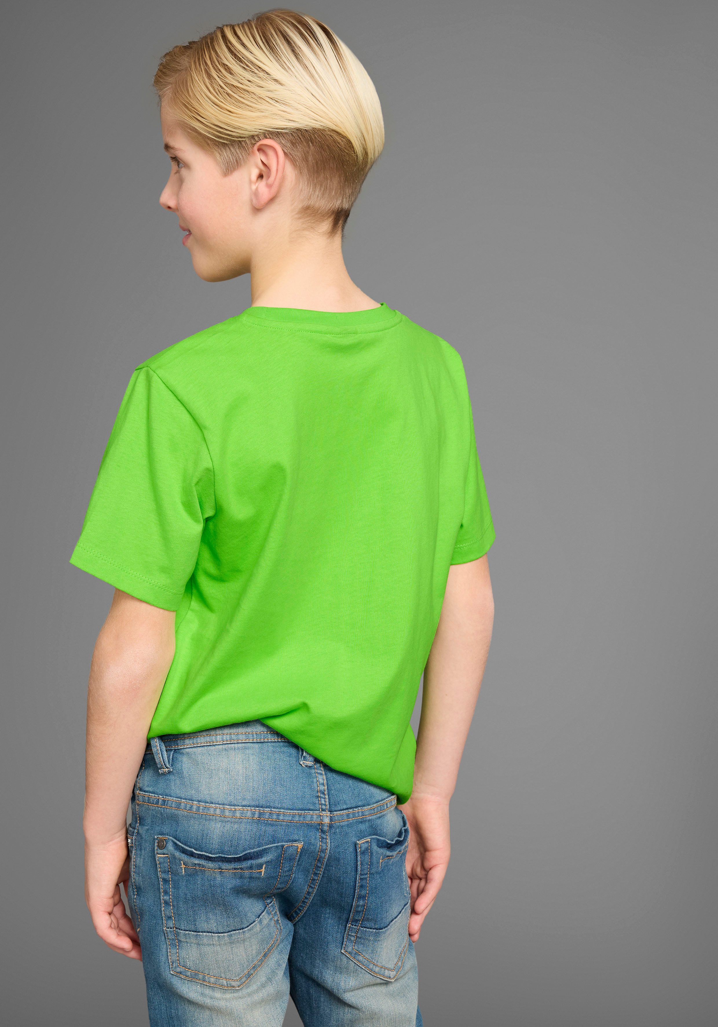 KIDSWORLD T-shirt Sprücheshirt: CHECK DAS DIGGA Korte mouwen, basic pasvorm, bedrukt, ronde hals