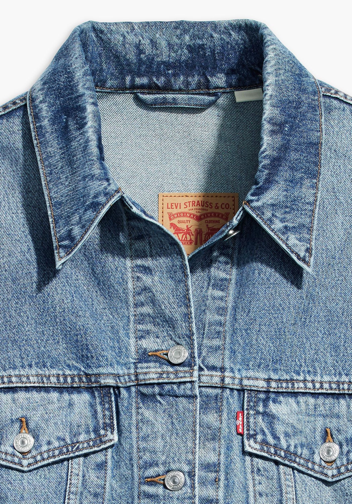 Levi's Plus Levi's Plus Jeansjack TRUCKER in lichte used-wassing