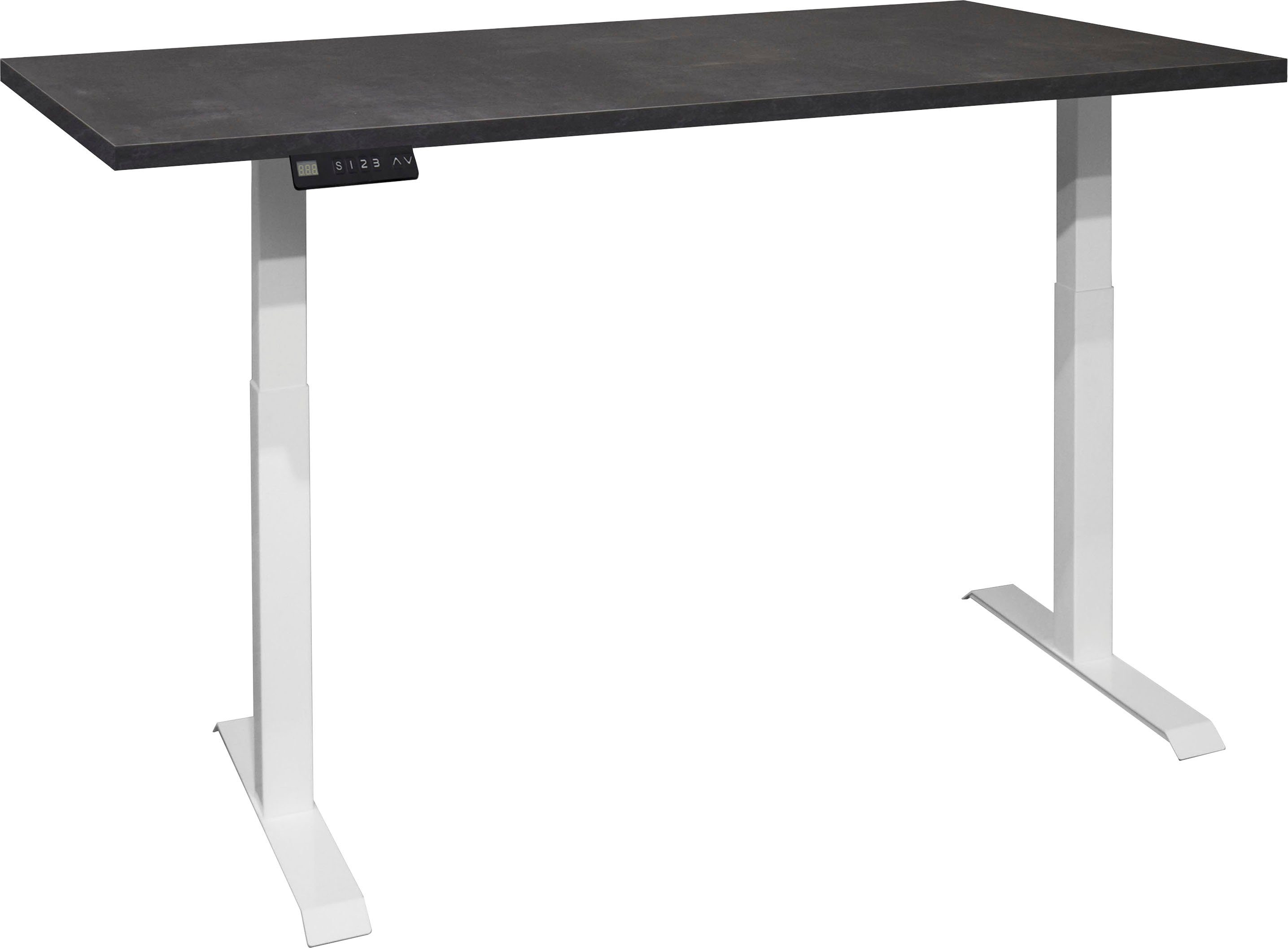 Mäusbacher Bureau Big System Office Breedte 180 cm, elektrisch in hoogte verstelbaar bureaus beige