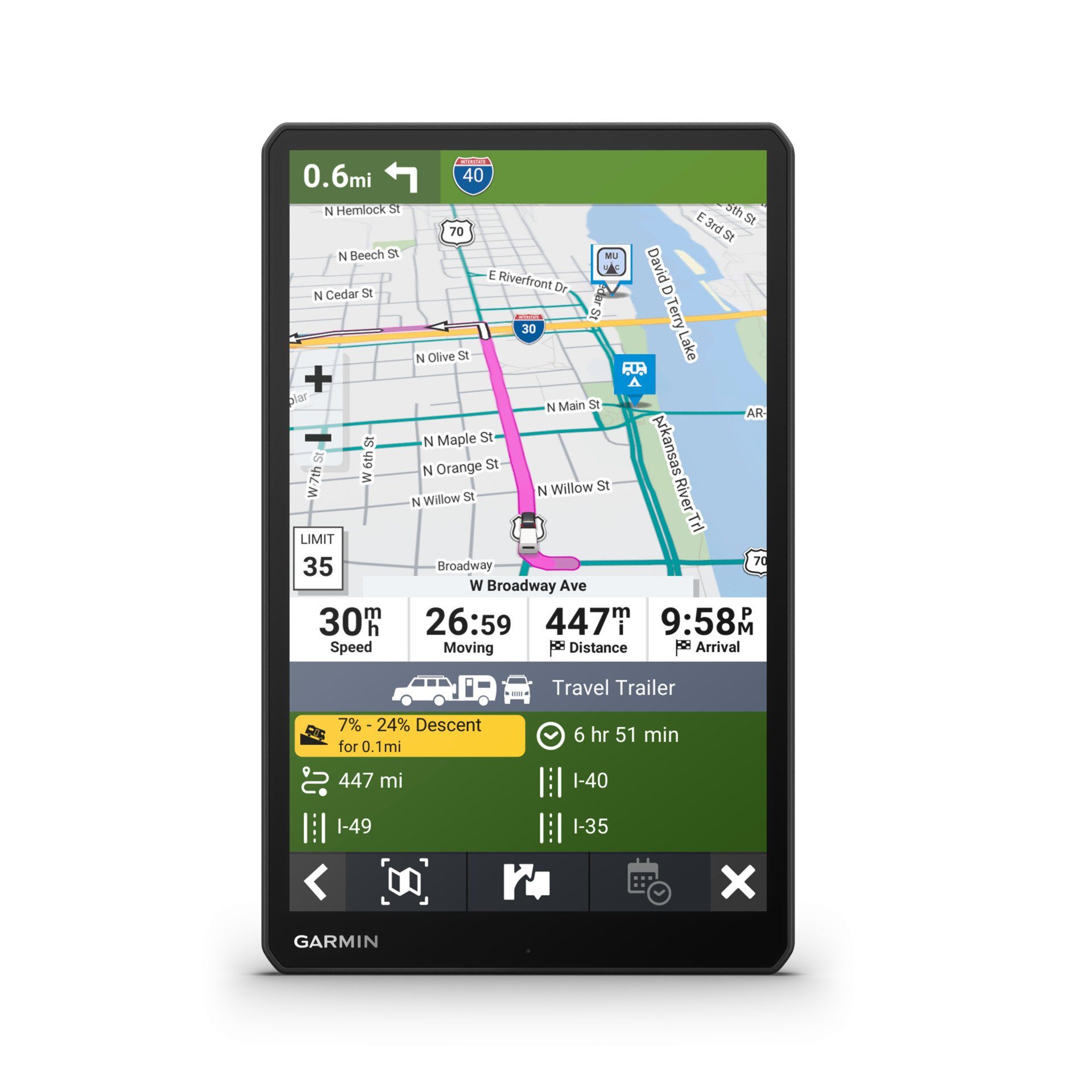 Garmin Navigatiesysteem Camper 1095, EU, GPS (1 stuk)
