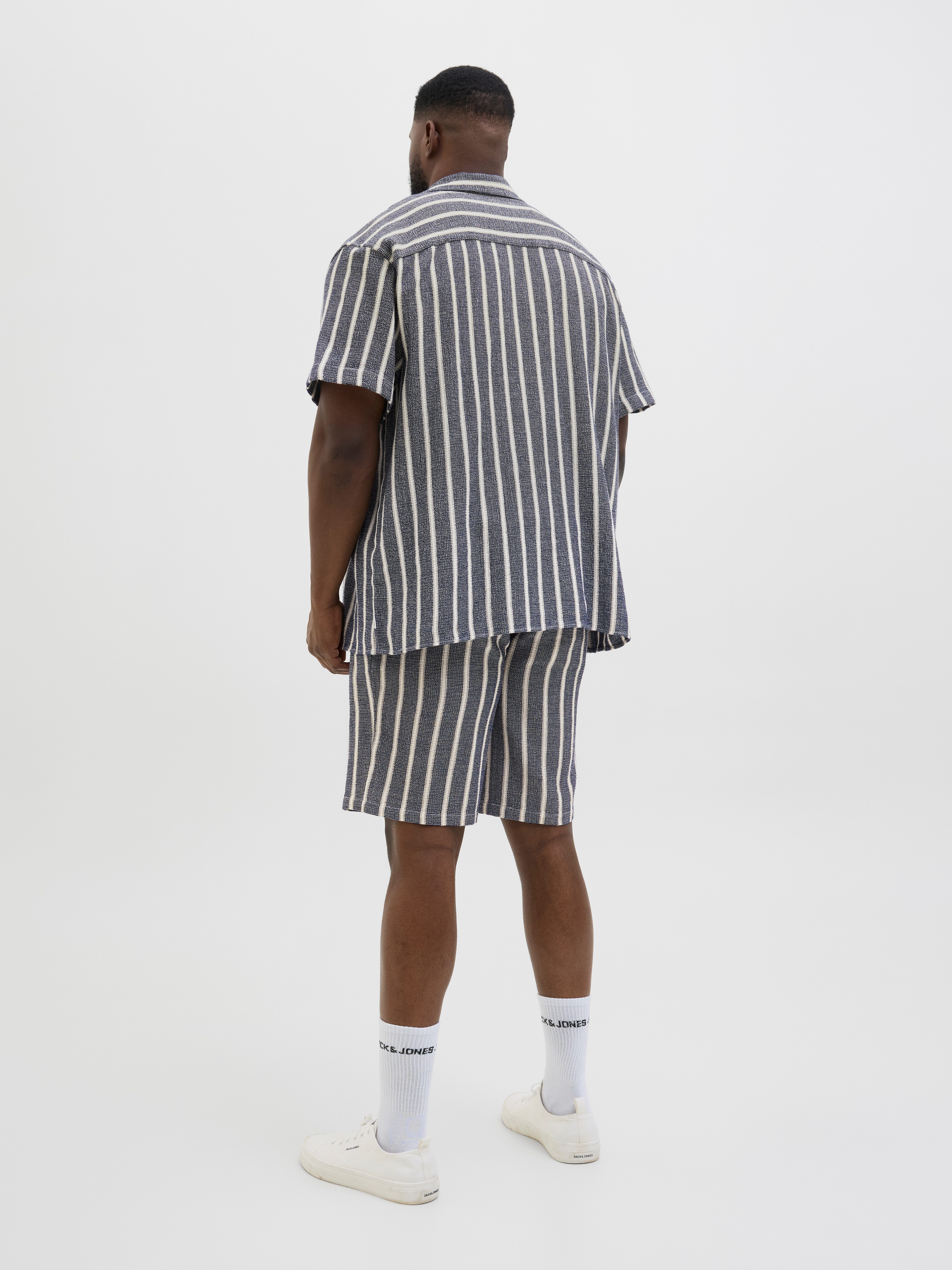 Jack & Jones PlusSize Overhemd met korte mouwen JORCOBA STRIPE RESORT SHIRT SS SN PLS