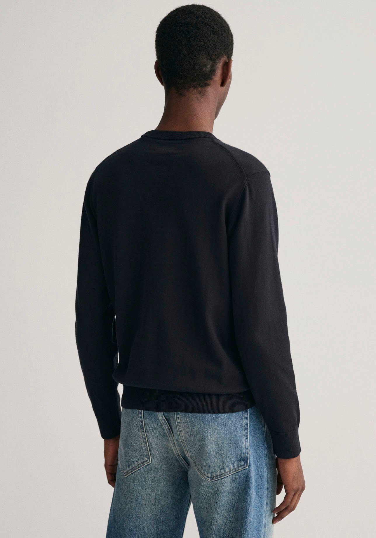 Gant Trui met ronde hals CLASSIC COTTON C-NECK Premium breipullover van zachte 100% katoen, overgangspullover