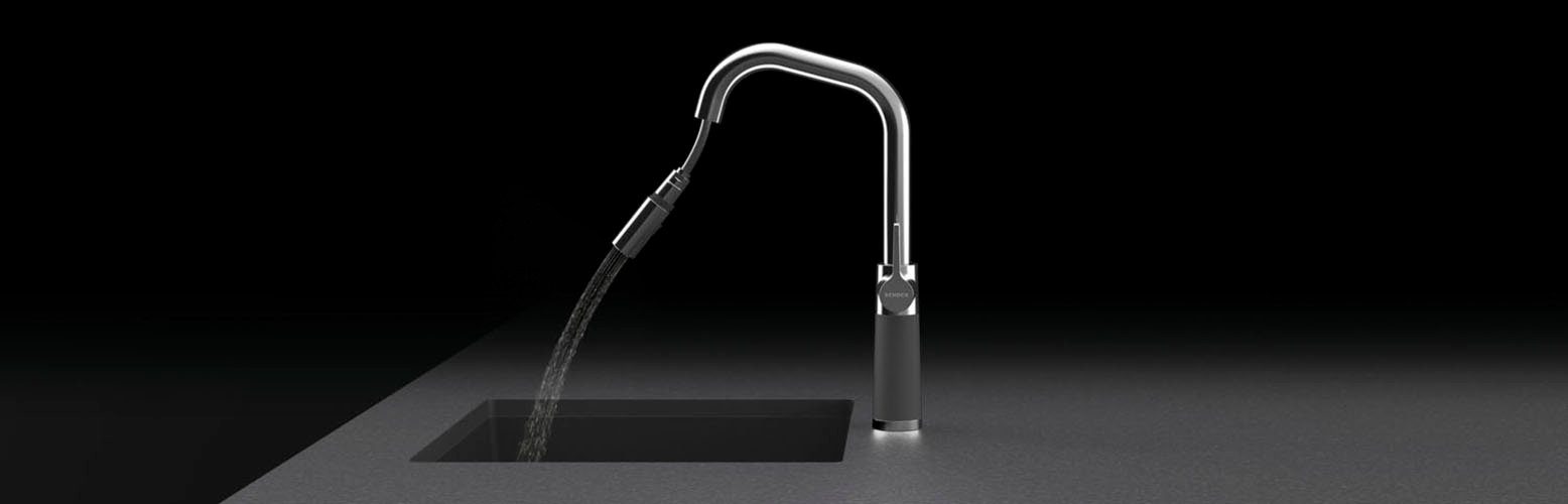 Schock Keukenkraan SC-530 SB uitschuifbaar, straal-douche, terugstroombegrenzer, draaibereik 120°