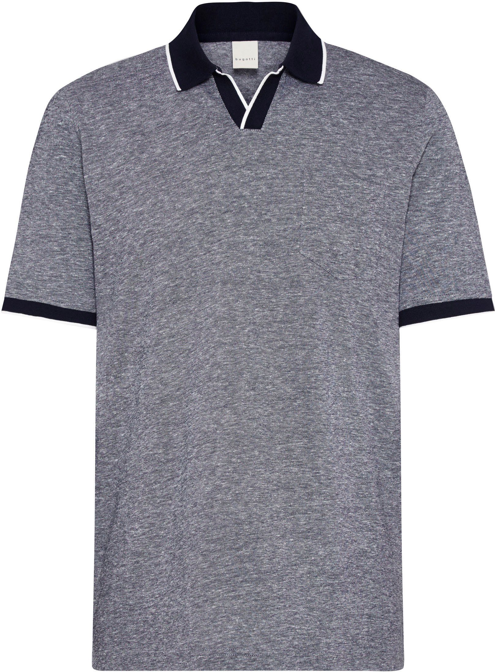 Bugatti Poloshirt in 2-tone-look