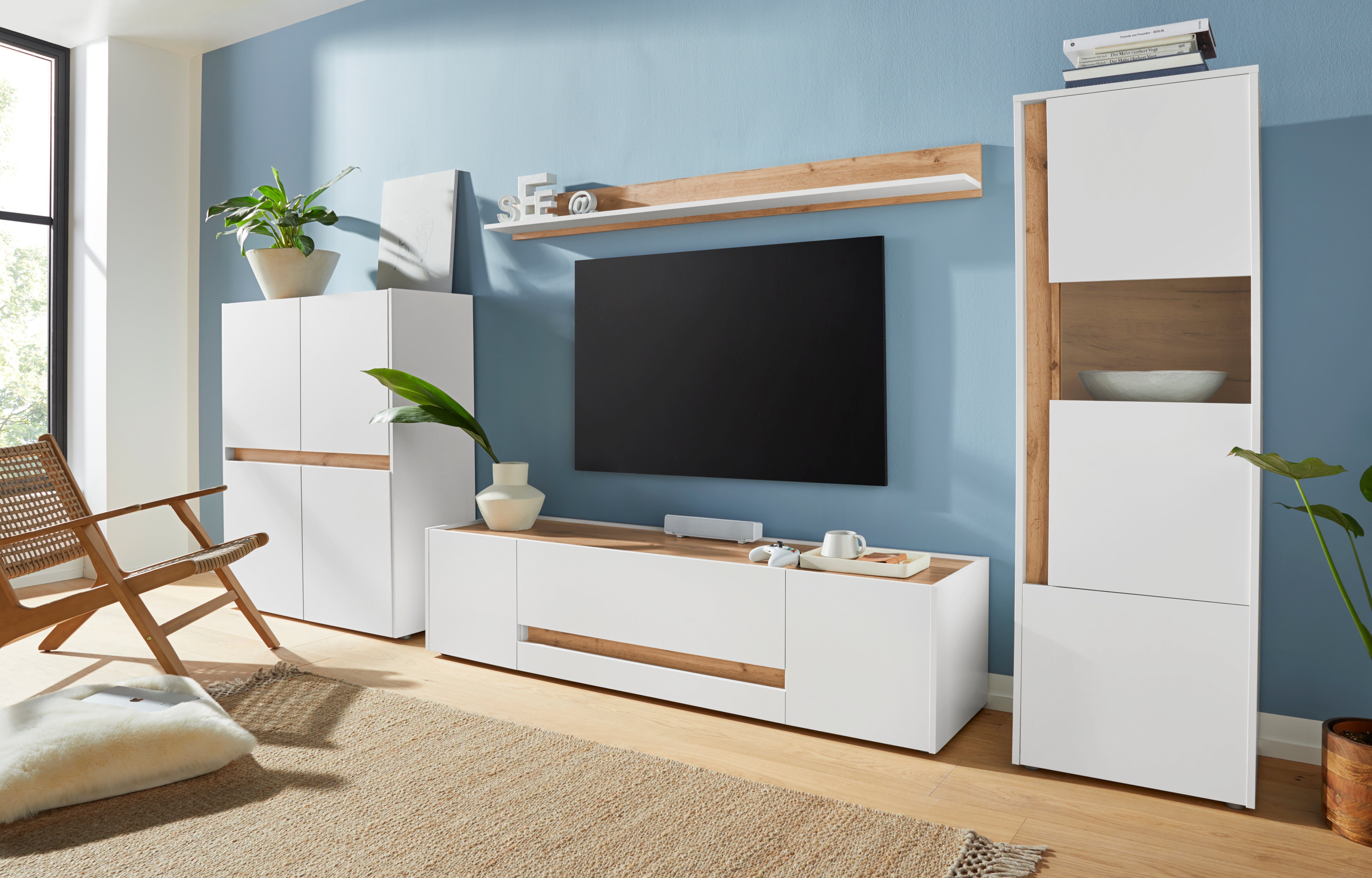 INOSIGN Wandmeubel GIRON (set, 4-delig), breedte ca. 350 cm, moderne woonkamer-set in 2 kleuren