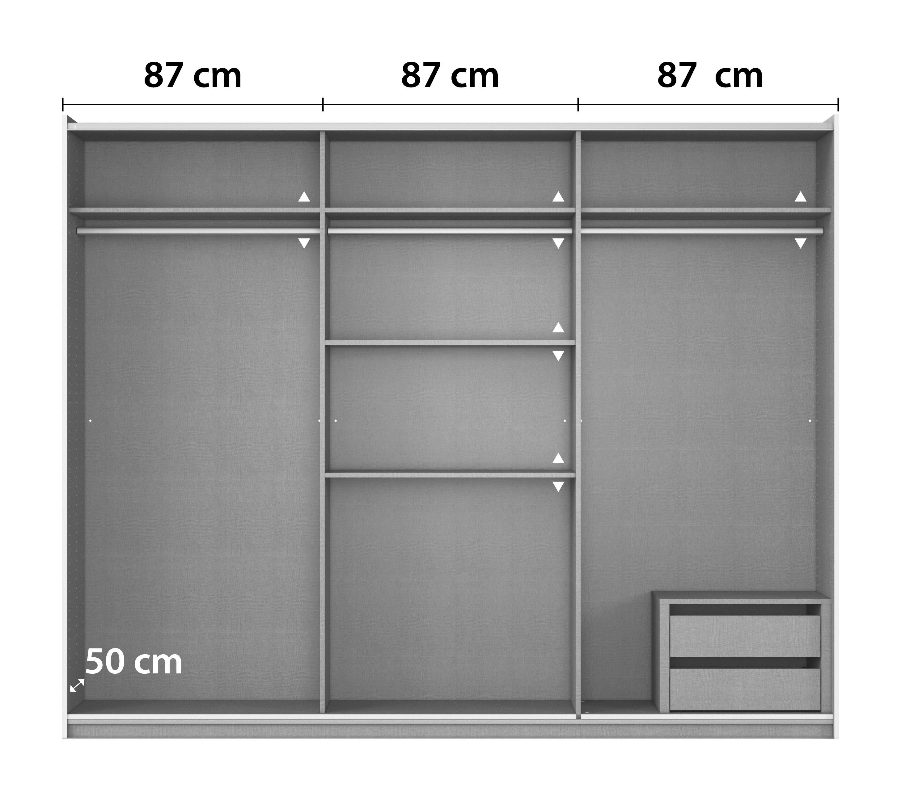 rauch Zweefdeurkast AURELIO kledingkast garderobe TOPSELLER OTTO´s CHOICE 3 verschillende uitrustingsvarianten handgrepen van metaal made in germany
