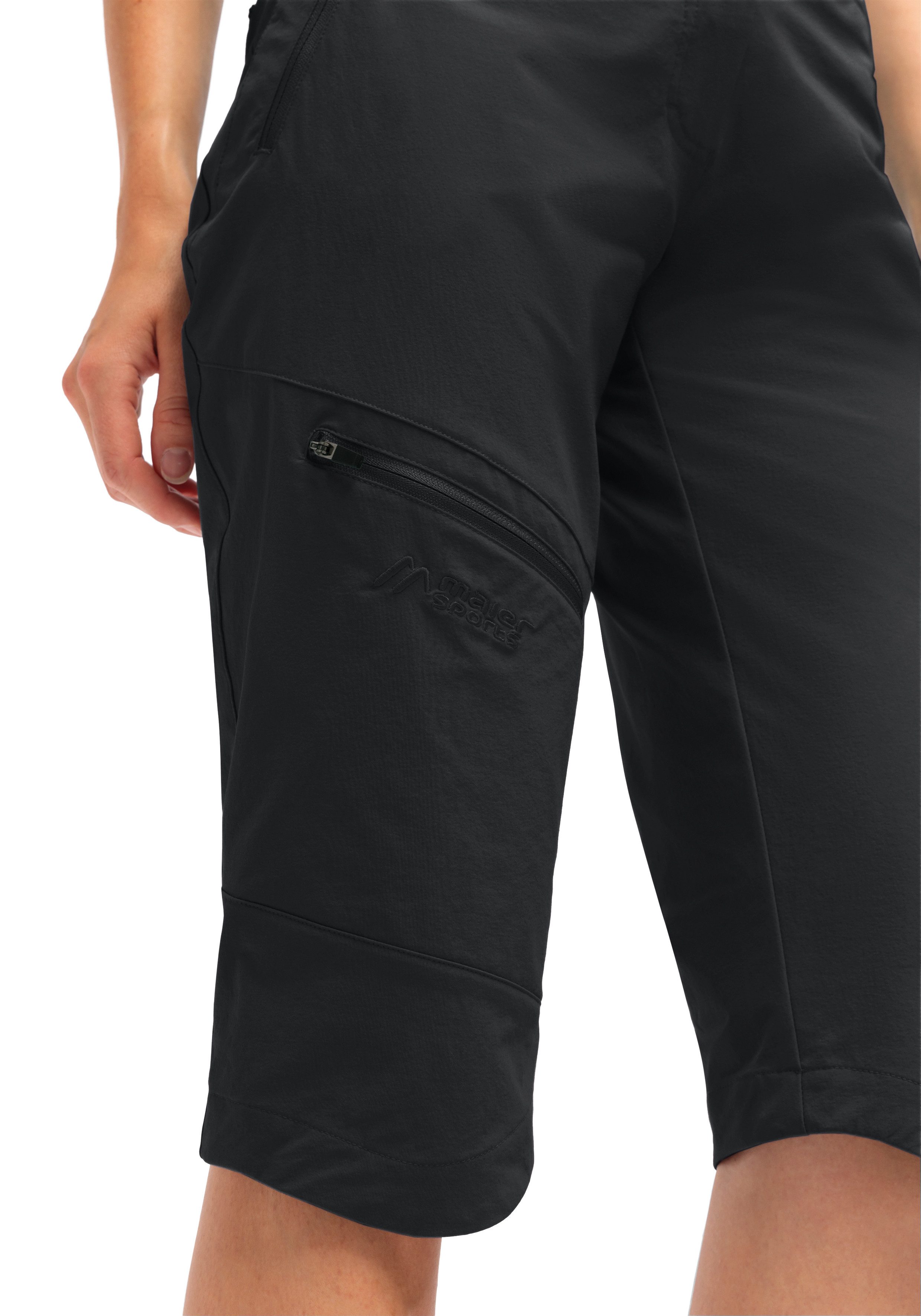 Maier Sports Outdoorbroek Inara slim Capri Vario Dames wandelbroek, elastische functionele broek met 4 zakken, slim fit