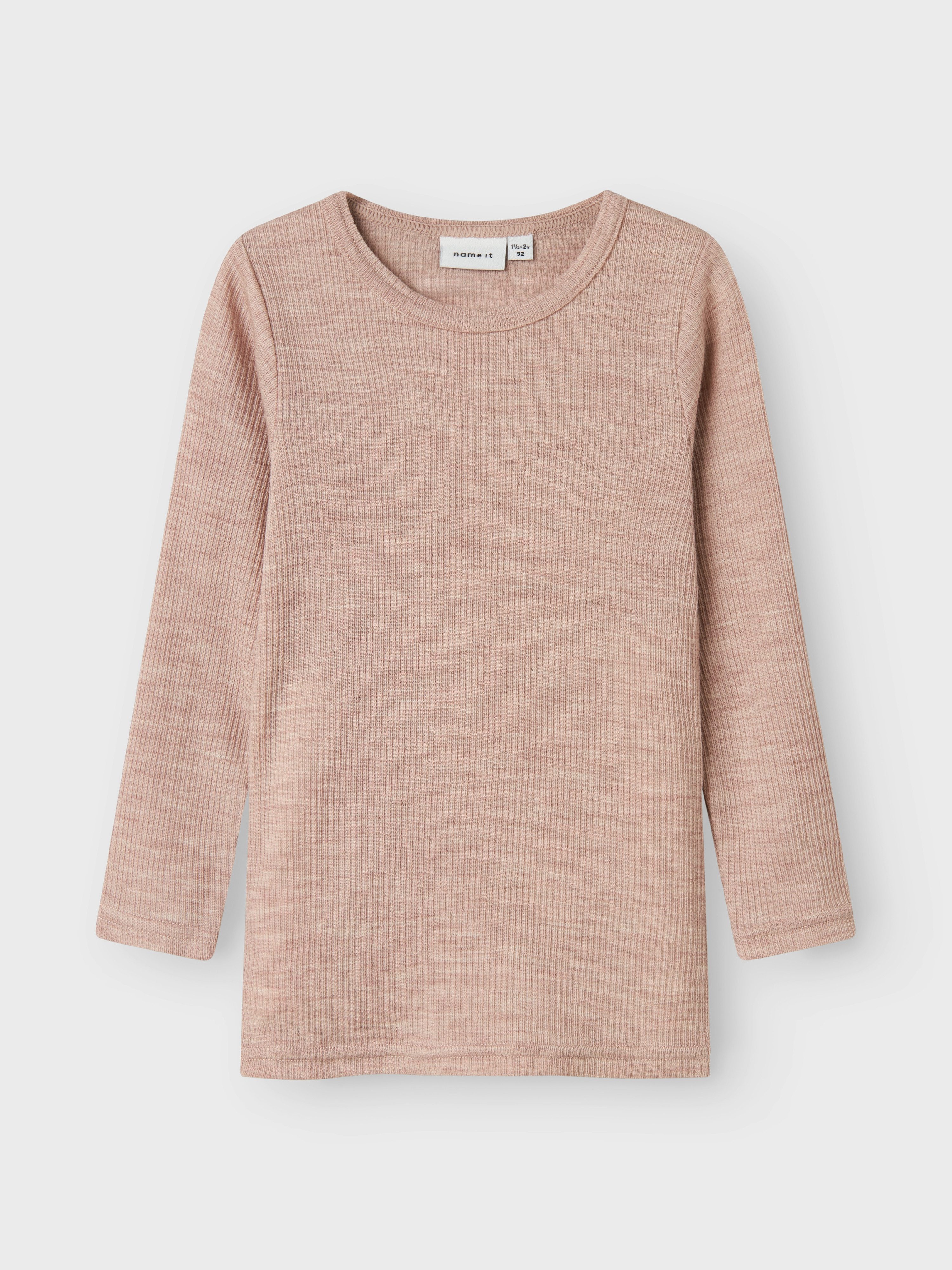 Name It Shirt met lange mouwen NMNWAX WOOL RIB LS TOP NOOS