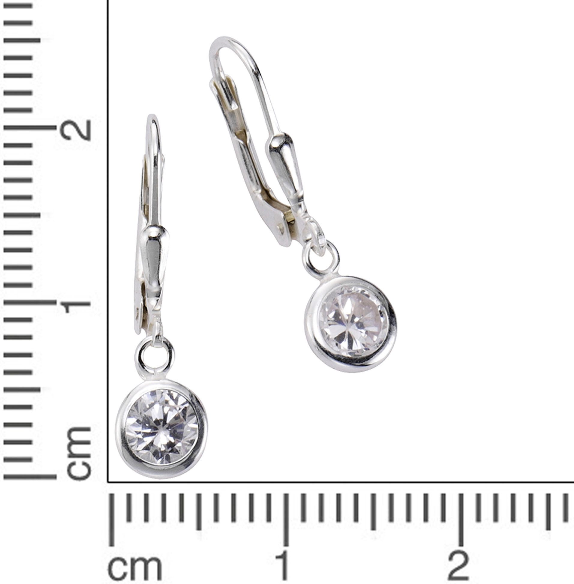 Firetti Paar oorhangers Sieraad Geschenk, Oorbellen Solitair, Zilver 925