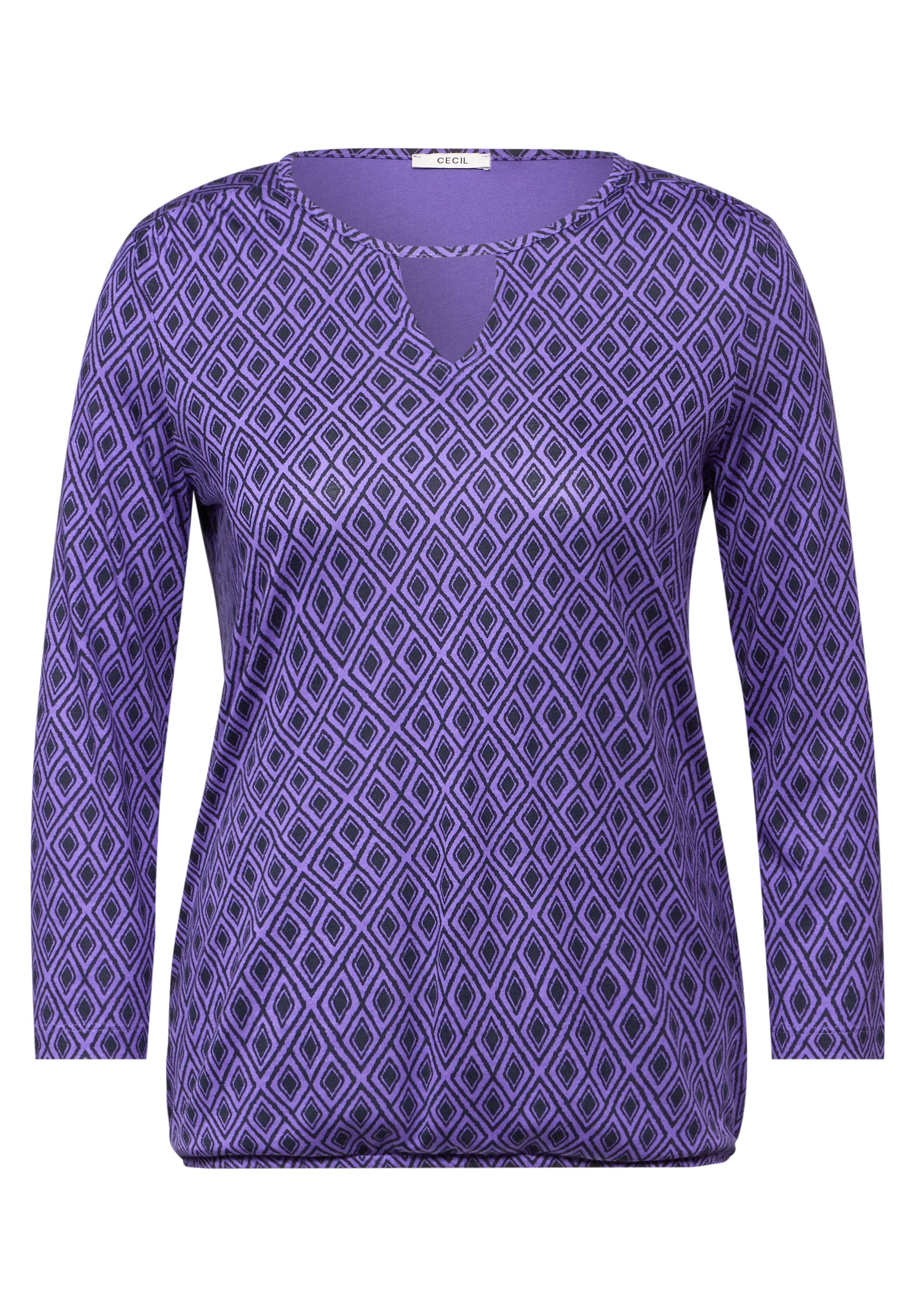 Cecil Shirt met 3 4 mouwen met cut-out en allover-print