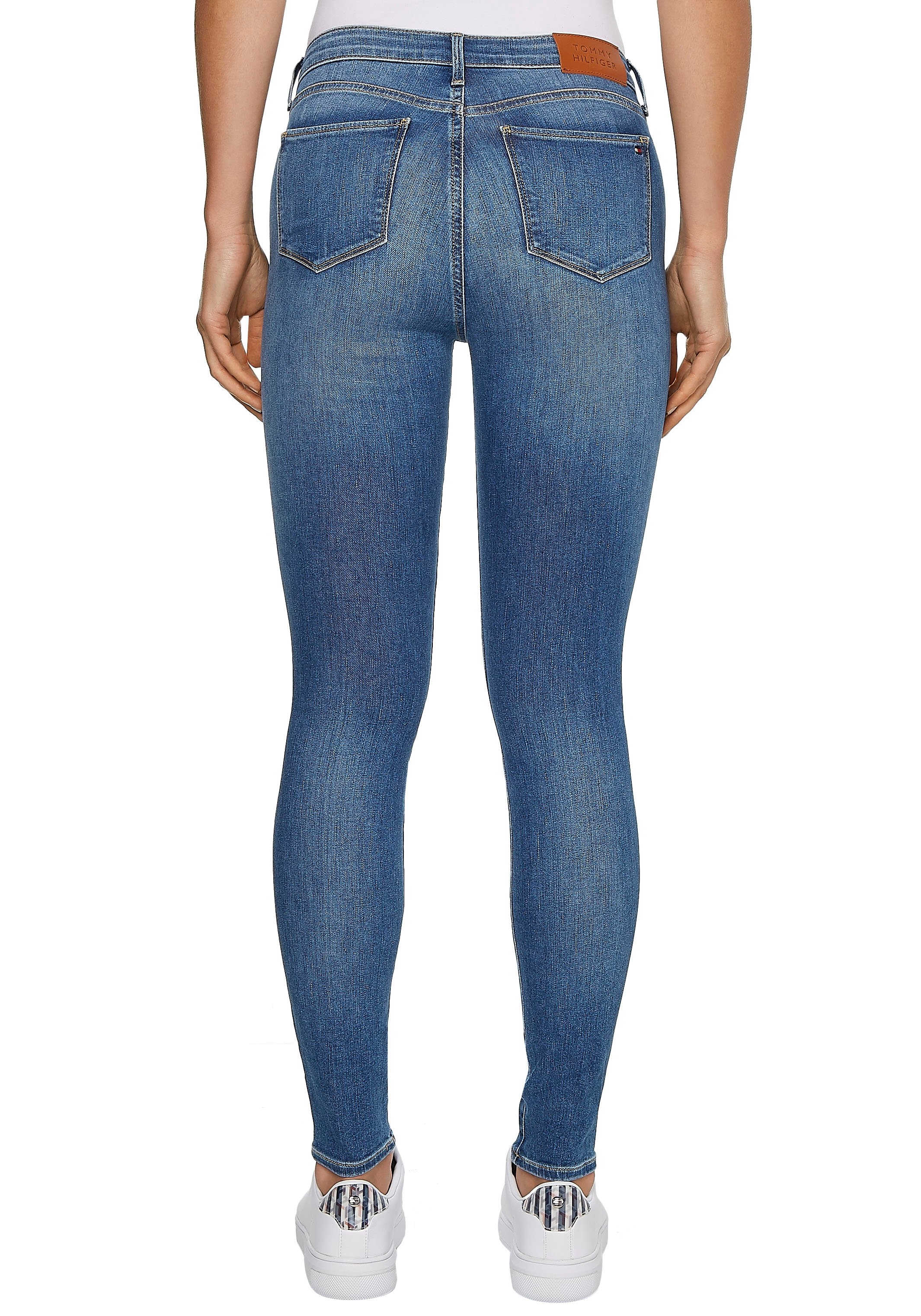 Tommy Hilfiger fit jeans TH FLEX COMO SKINNY RW A IZZY met tommy hilfiger-logobadge online verkrijgbaar