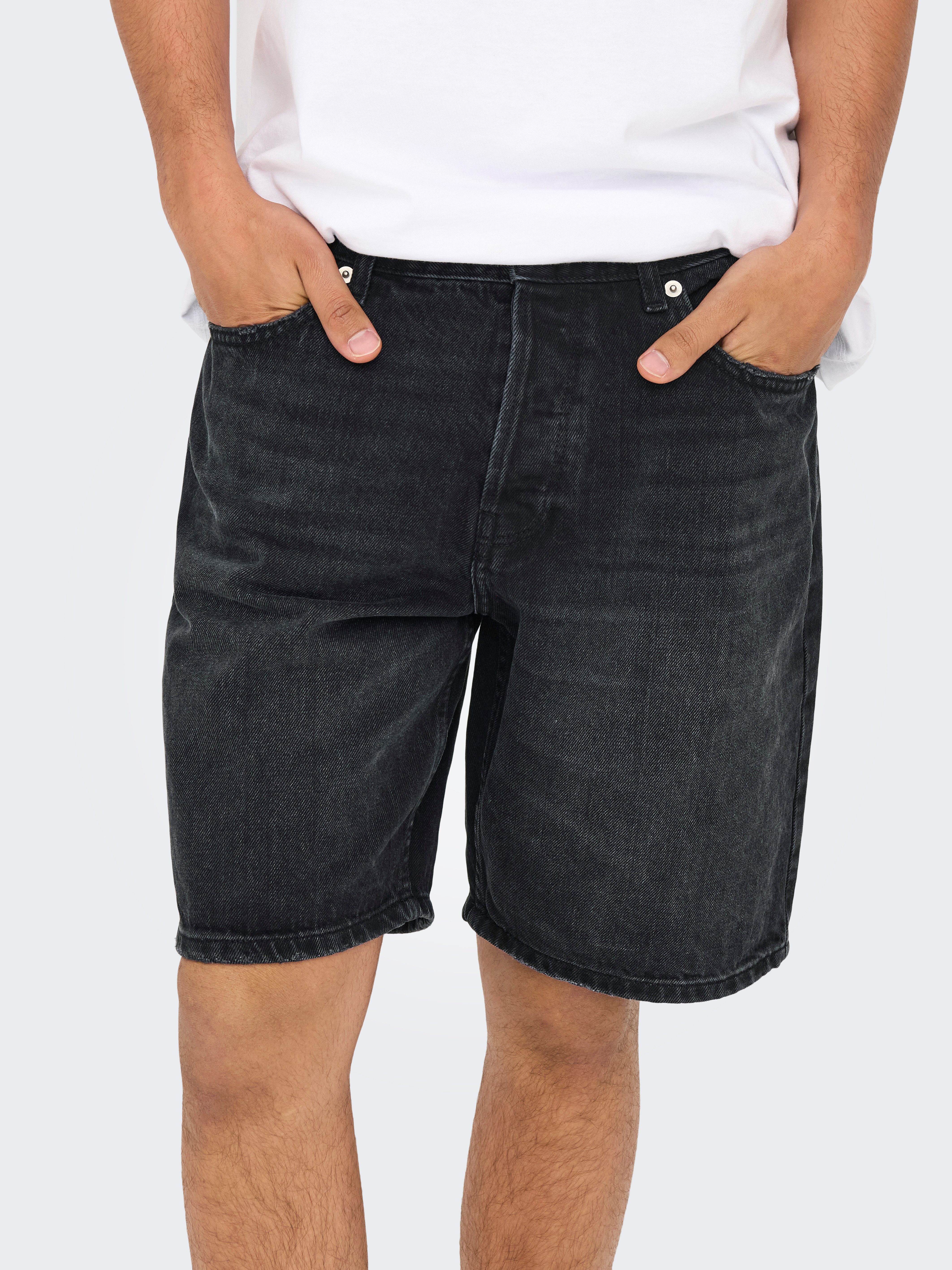 ONLY & SONS Short ONSEDGE BLACK 2047 TAI DNM SHORTS