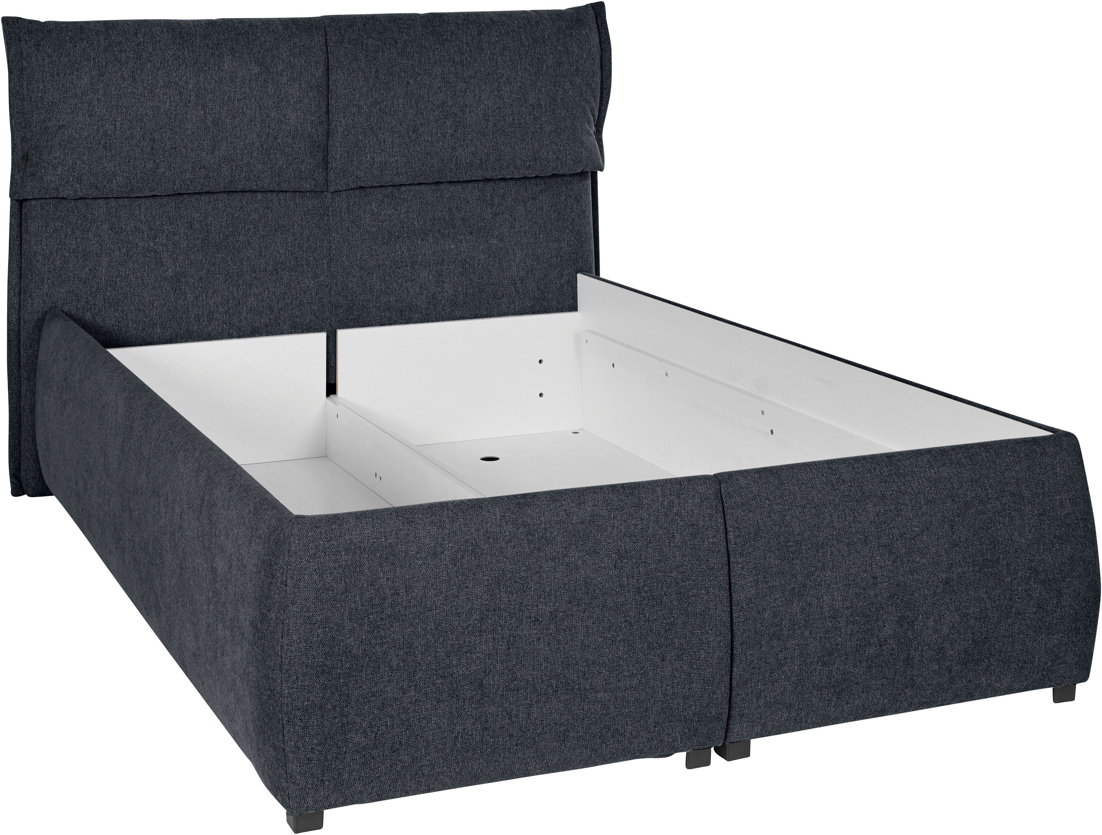 andas Gestoffeerd bed Jenson als bedframe of met 3 matrassoorten en hardheden