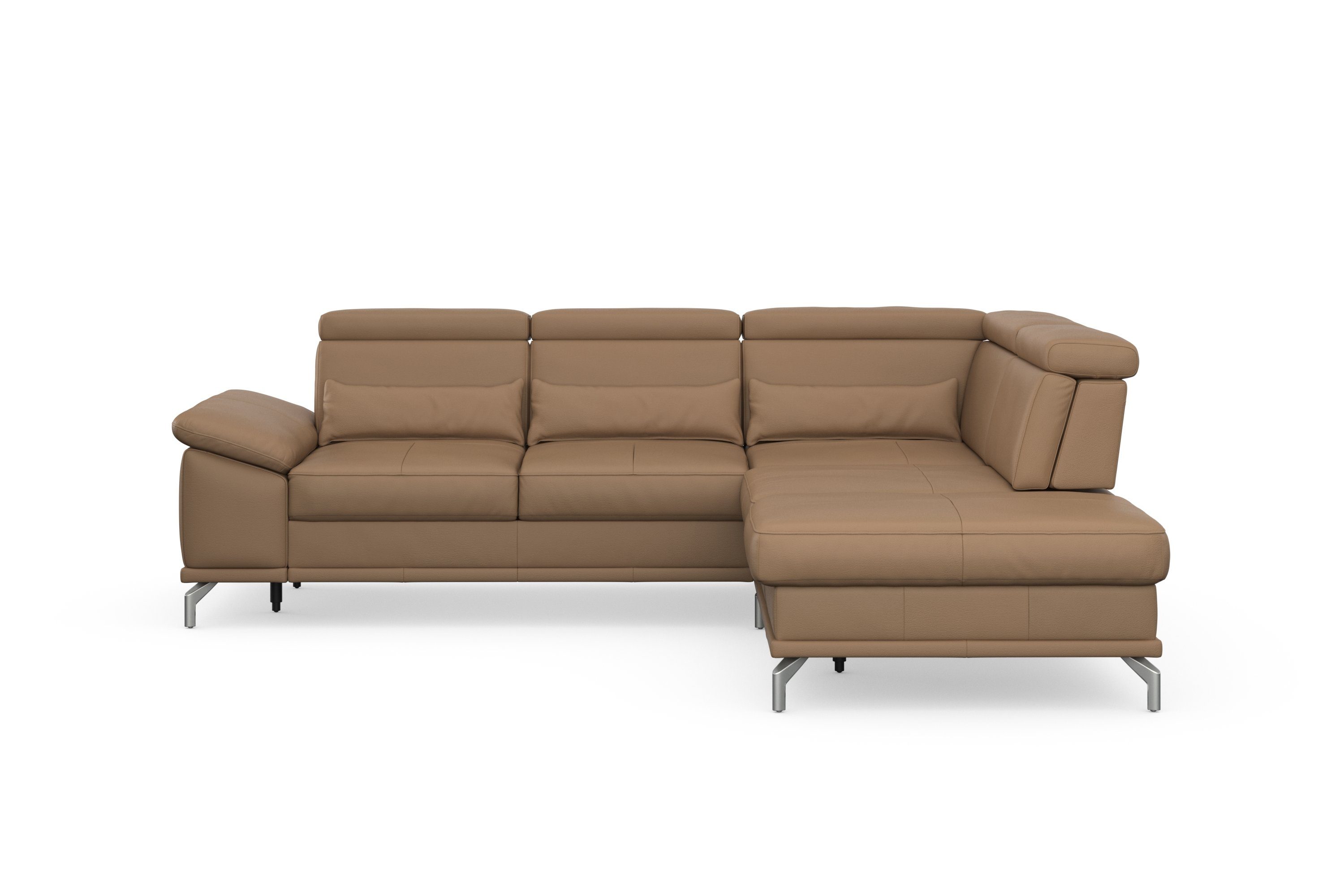 sit&more Hoekbank Cabrio L-vorm, met zitdiepteverstelling, arm- en hoofdsteunverstelling