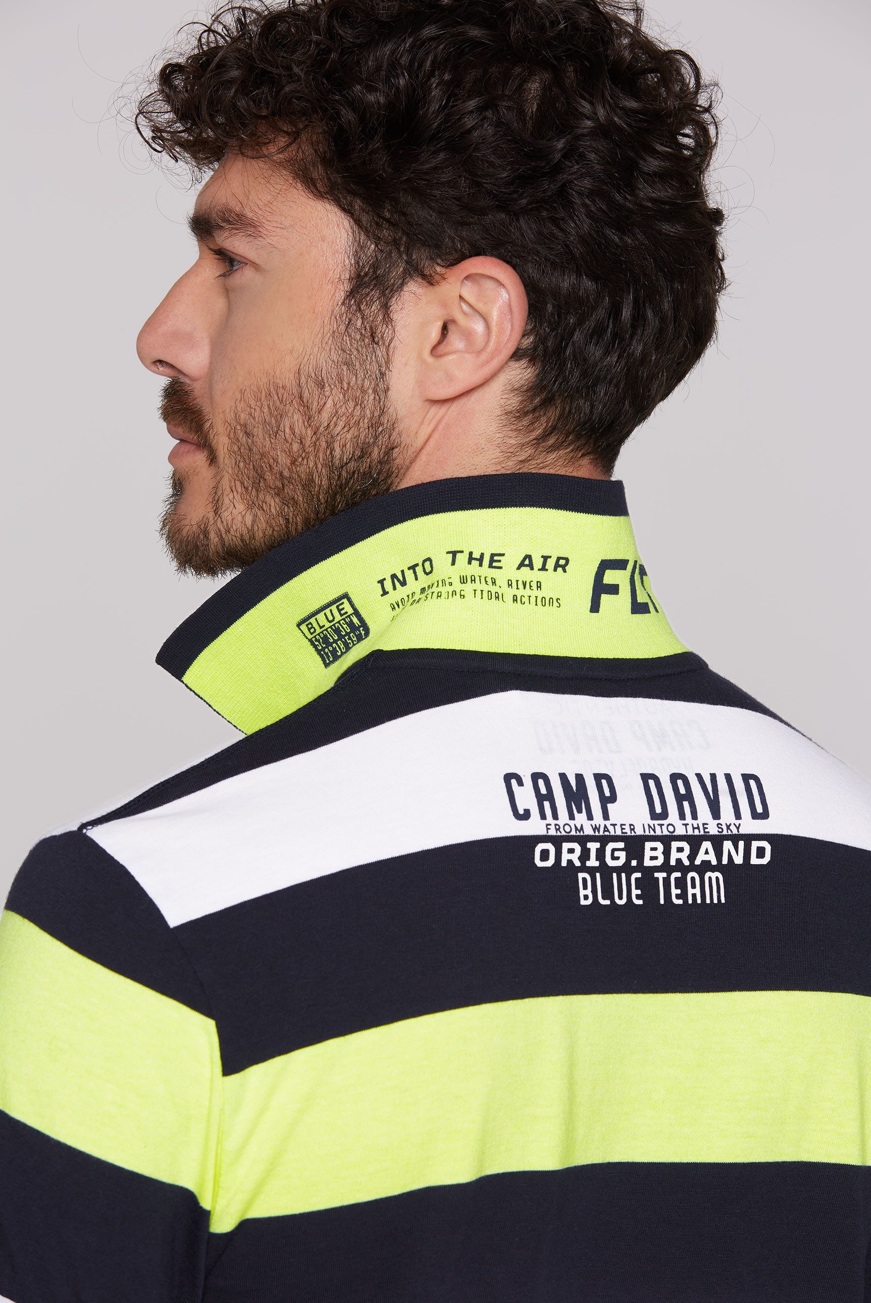 CAMP DAVID Poloshirt met logoprint