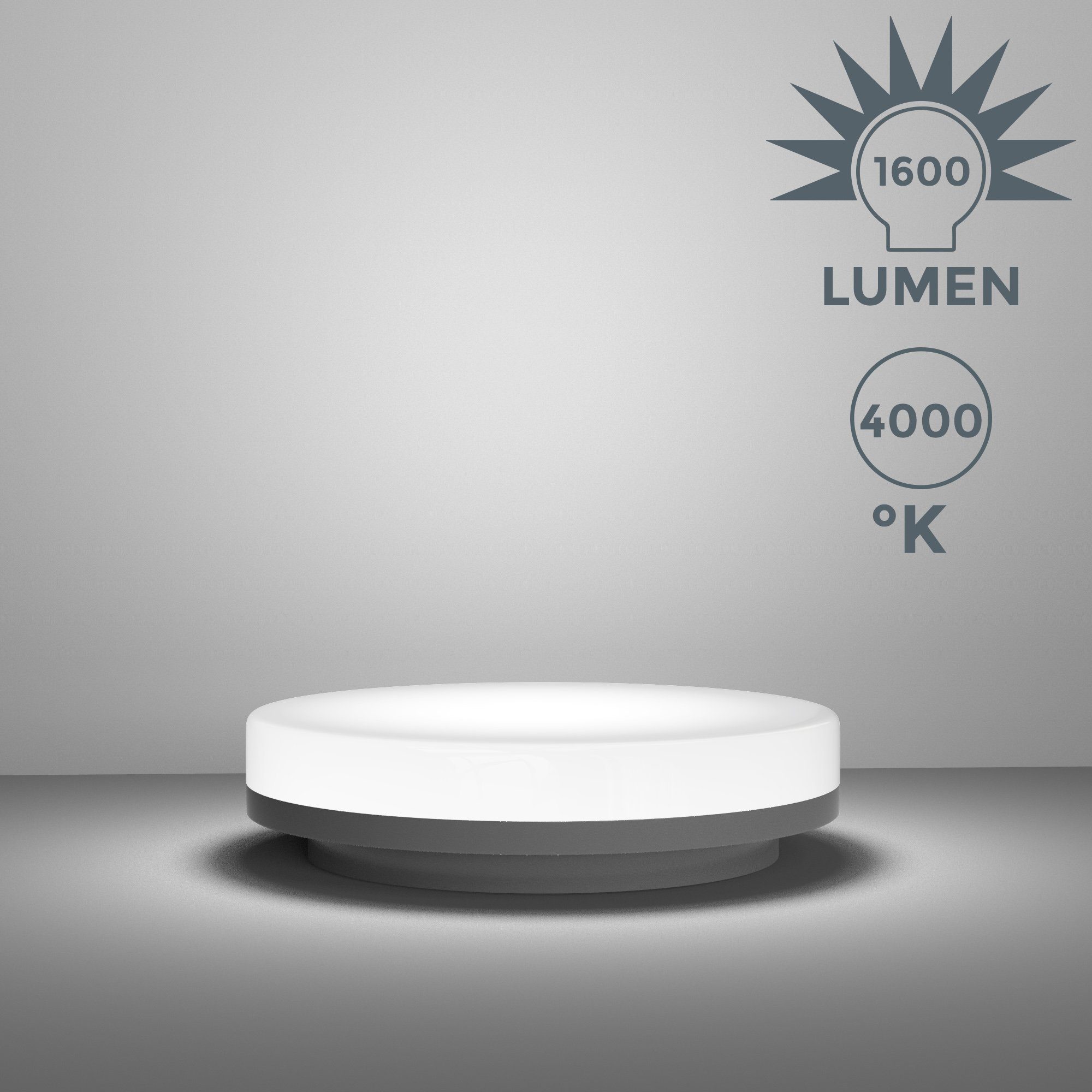 B.K.Licht Led-plafondlamp Plafondlamp, 13W, badkamerlamp, lamp IP54, inclusief 13W 1500lm