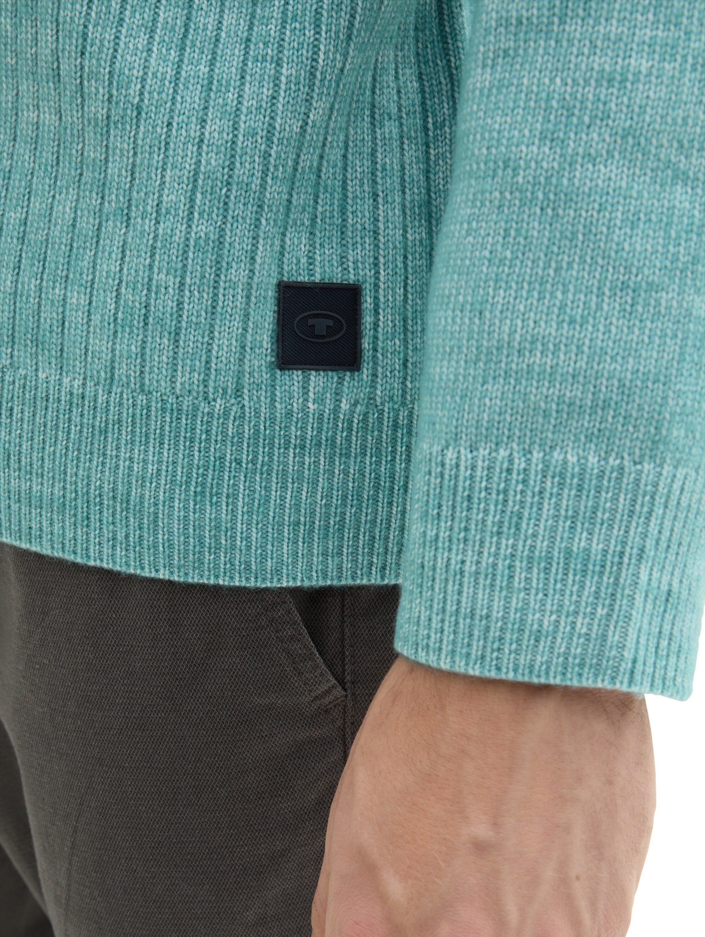 Tom Tailor Trui met ronde hals met ribstructuur