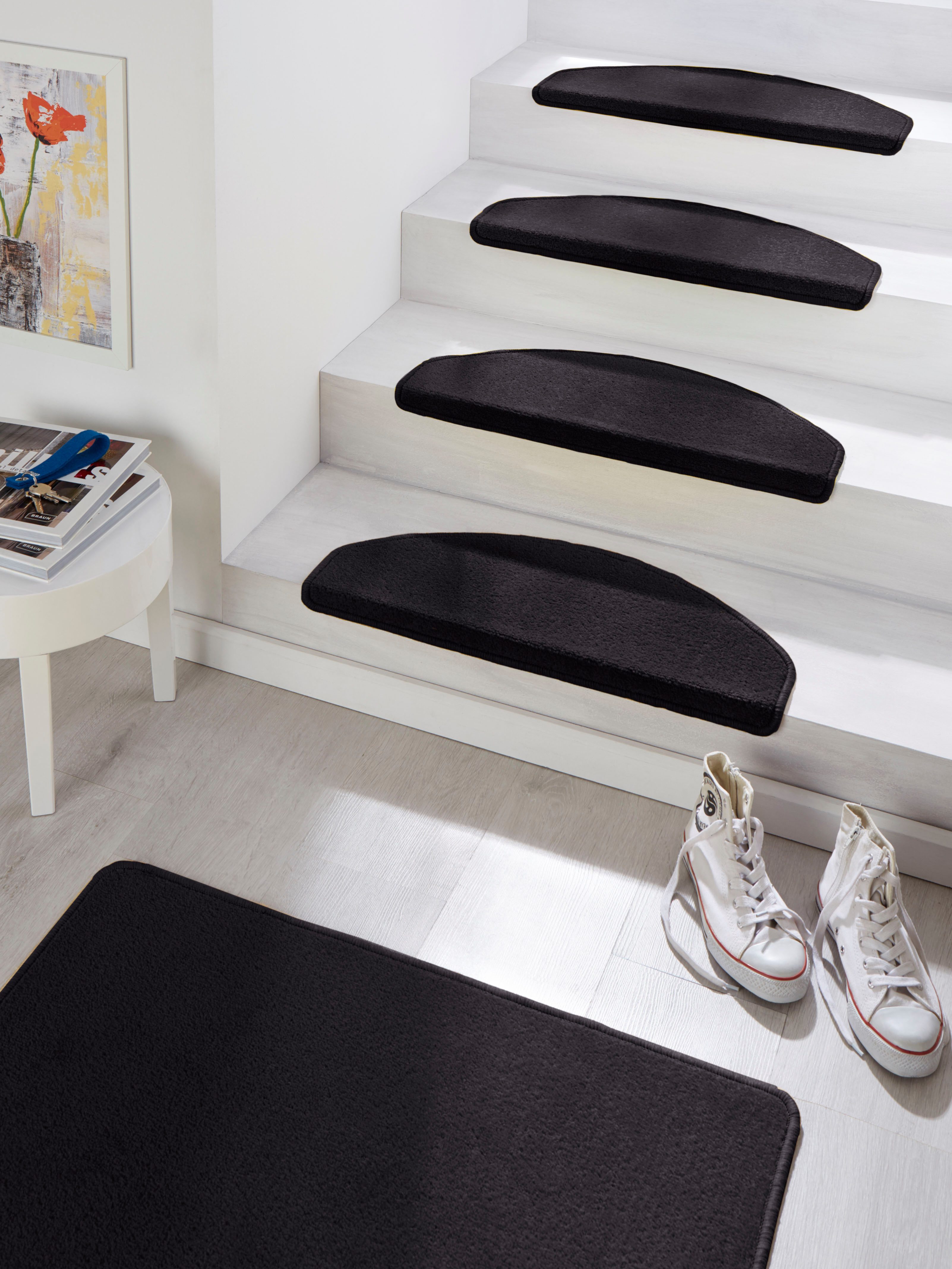 HANSE Home Tredemat Fancy 15 stuks, trapmatten, zelfklevend, traptapijt, traptreden