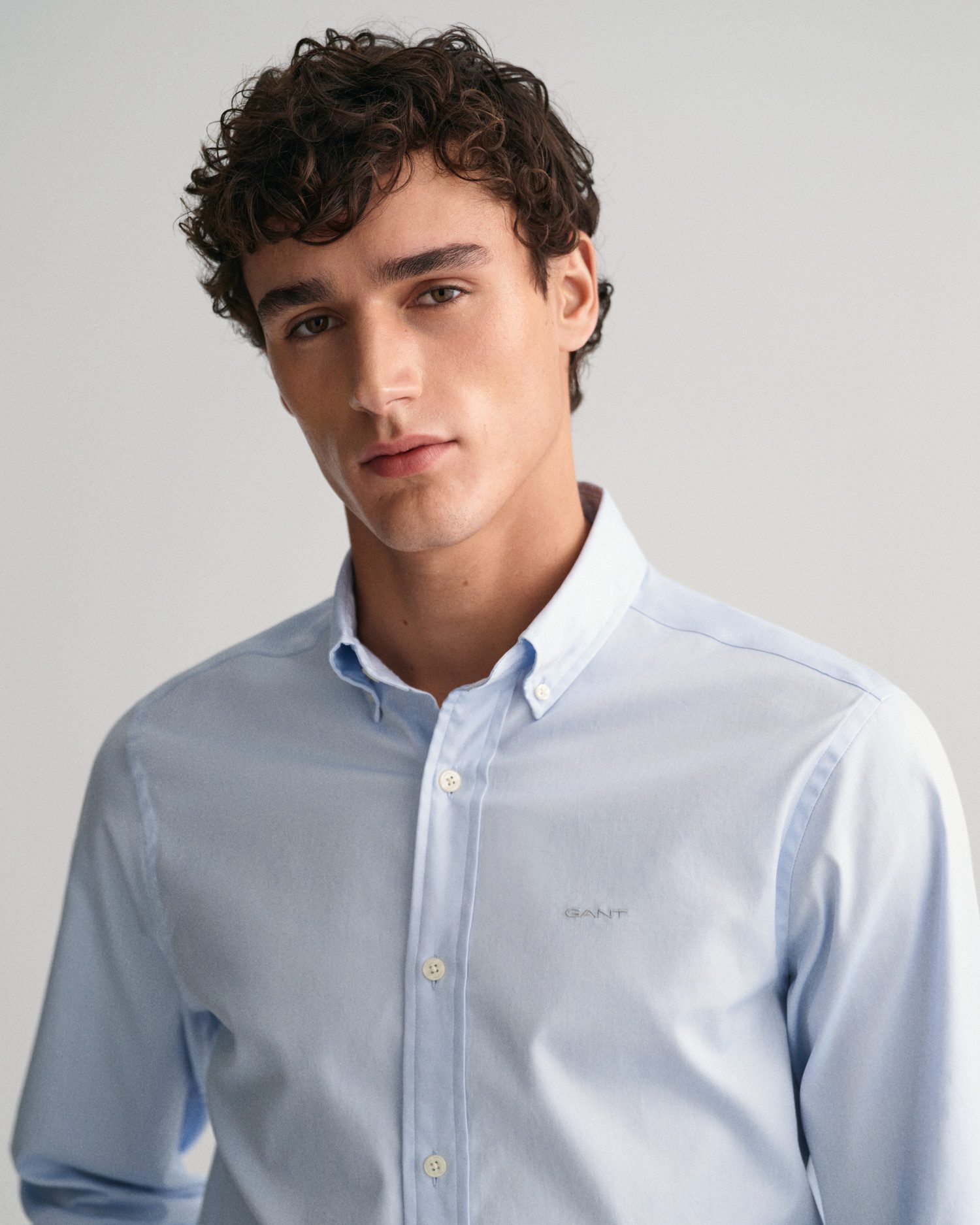 Gant Overhemd met lange mouwen Slim fit poplin overhemd licht slijtvast easy care