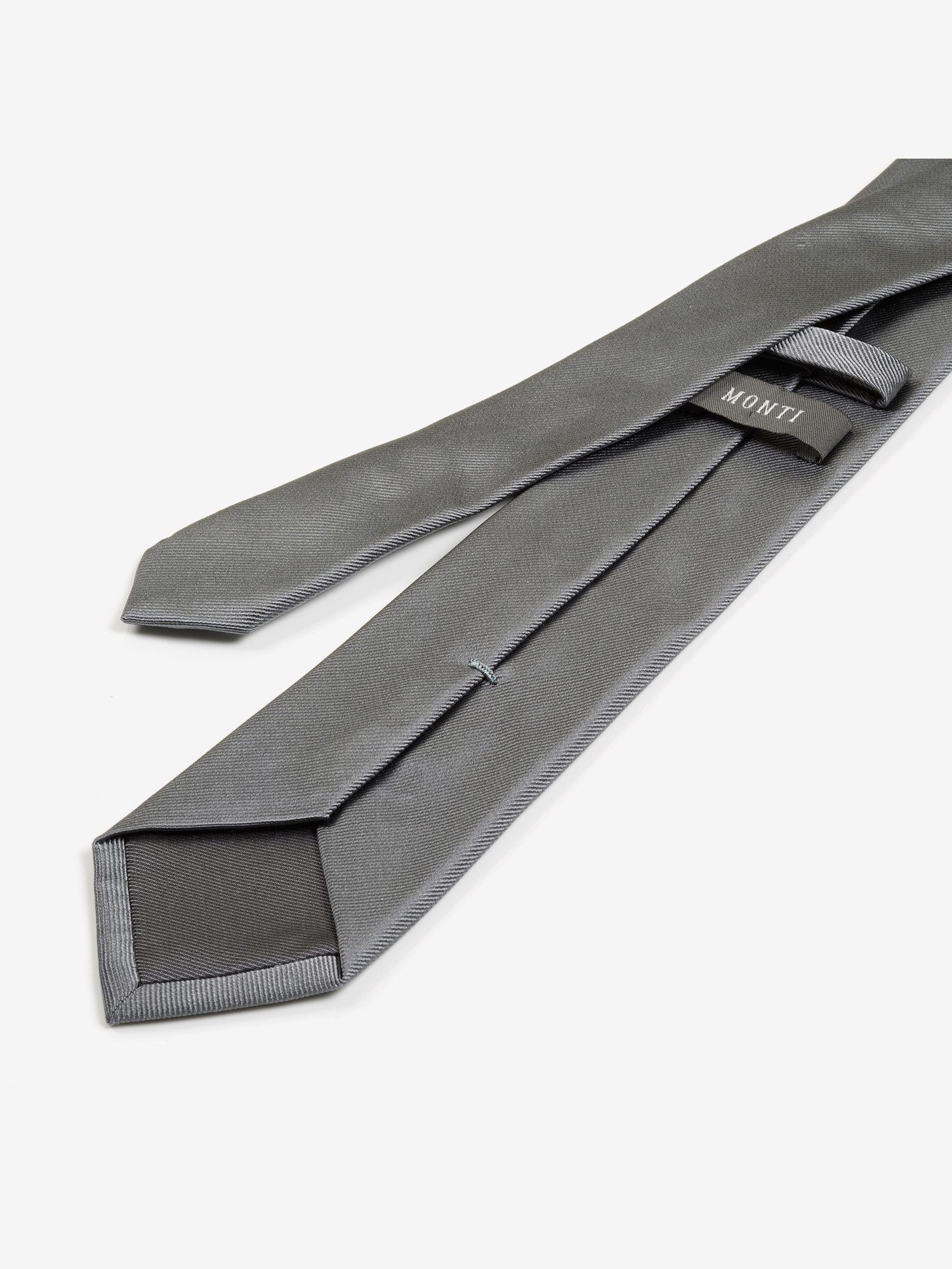 MONTI Stropdas Raul van puur zijde met edele twill-structuur - 7 cm breed