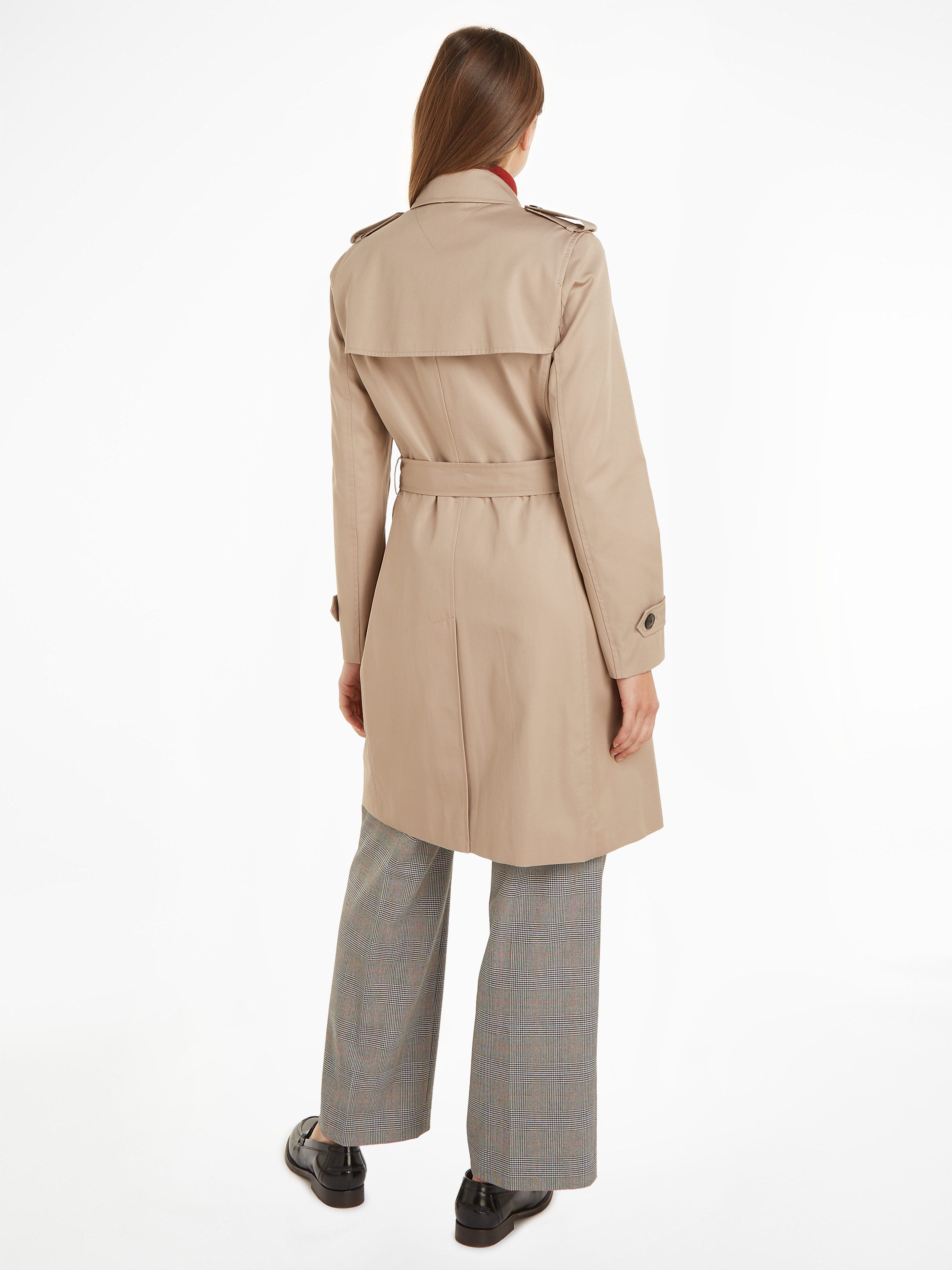 Tommy Hilfiger Trenchcoat COTTON DB SLIM FIT TRENCH met de kenmerkende trenchdetails