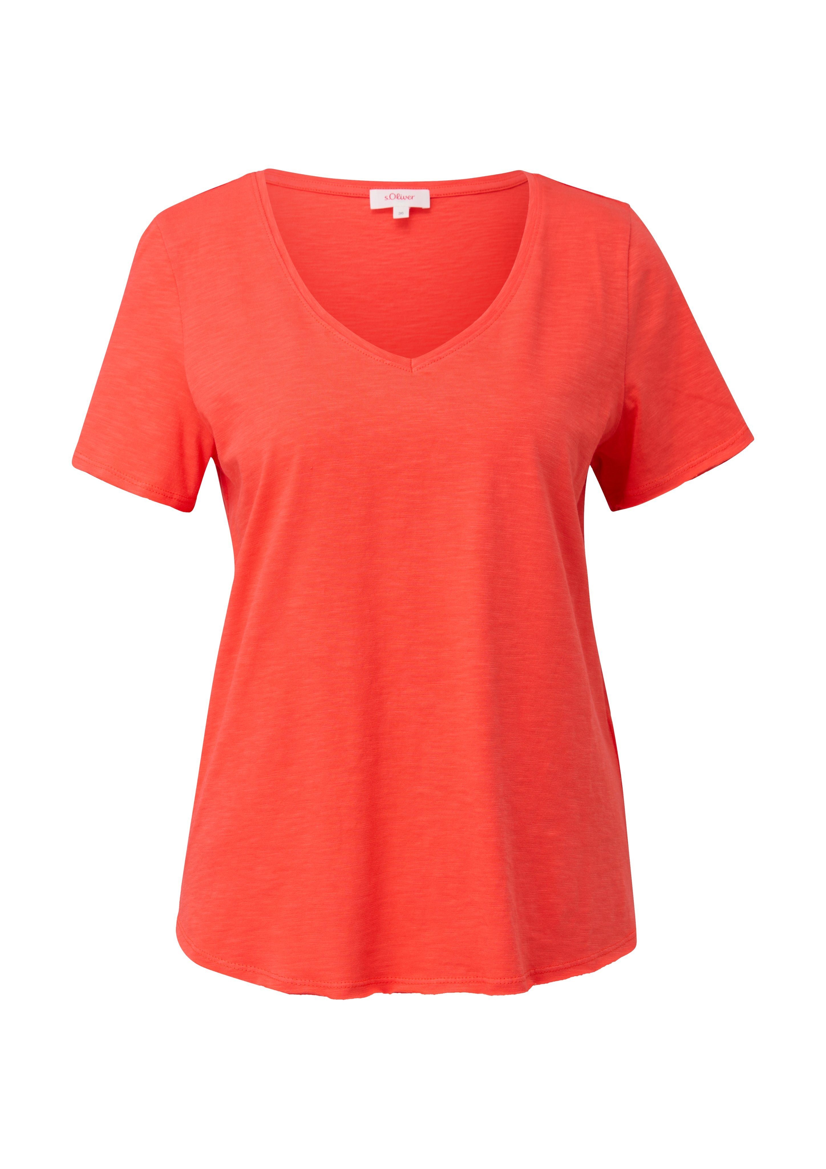 s.Oliver T-shirt in slubgaren-look