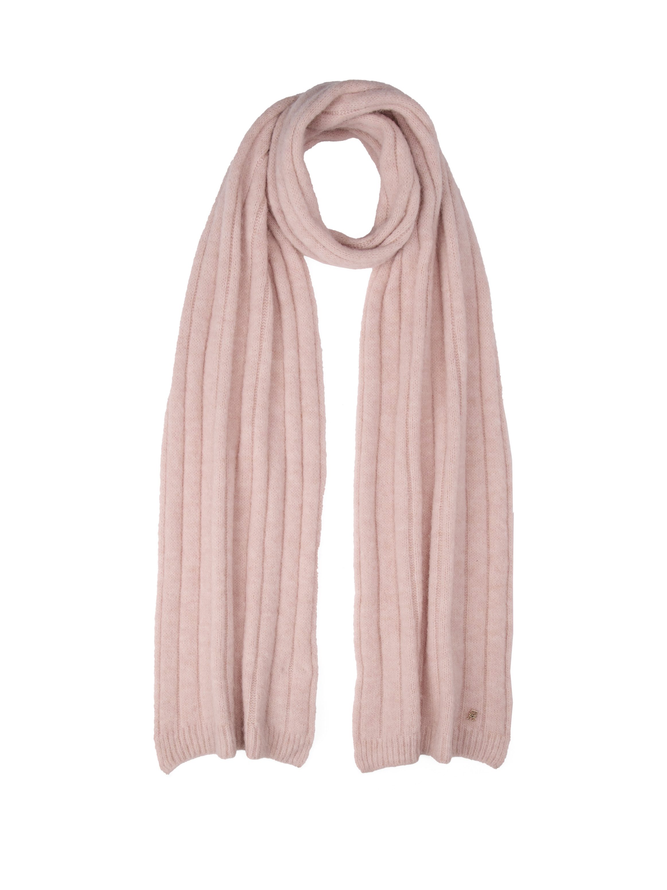 Tommy Hilfiger Gebreide sjaal TH TIMELESS SCARF met monogram-embleem