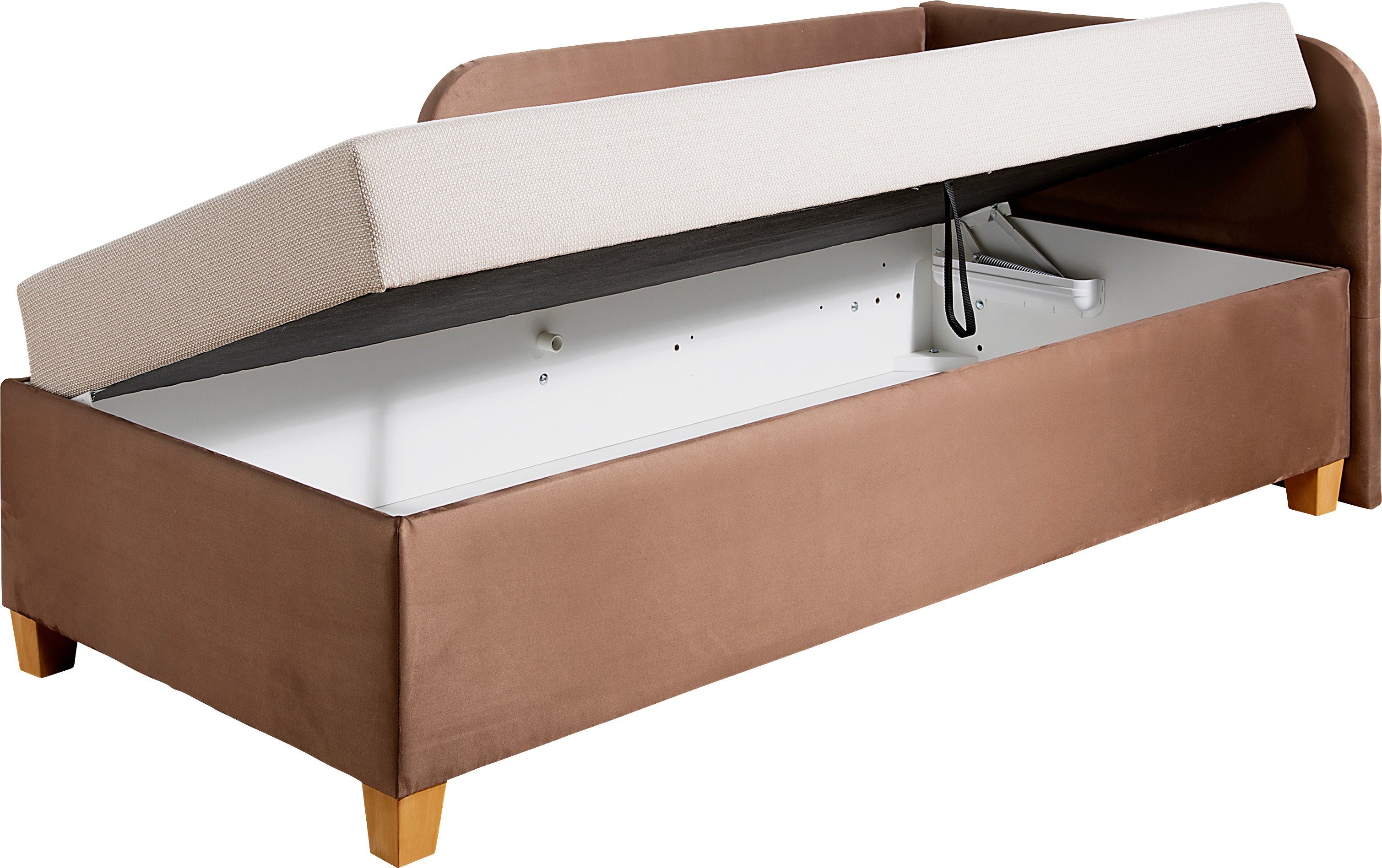 Maintal Bed Aolana met bedkist, in 2 breedten, binnenvering- of bonell-matras ter keuze