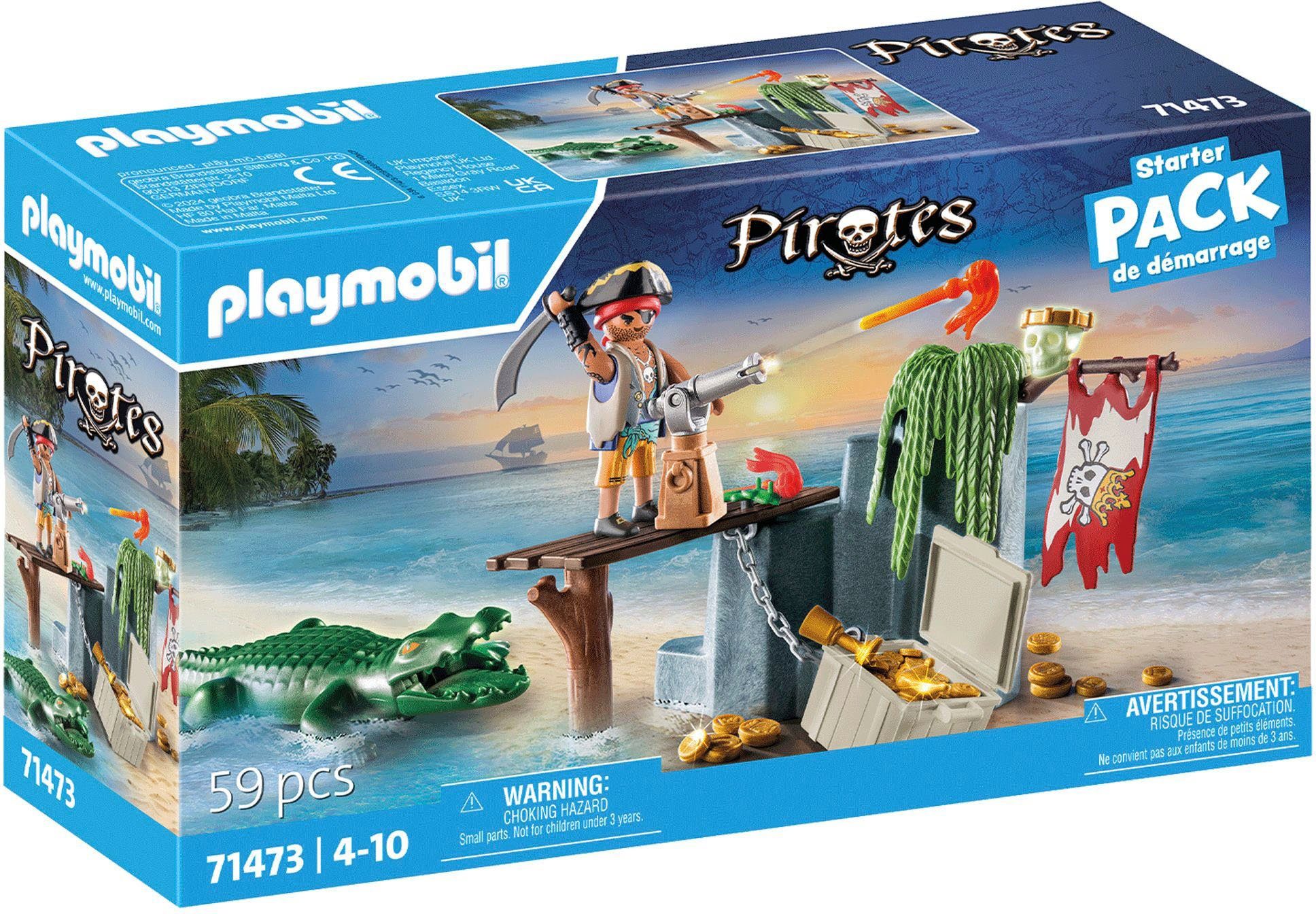 Playmobil® Constructie-speelset Piraat met alligator (71473), Pirates gedeeltelijk van gerecycled materiaal, made in europe (59-delig)