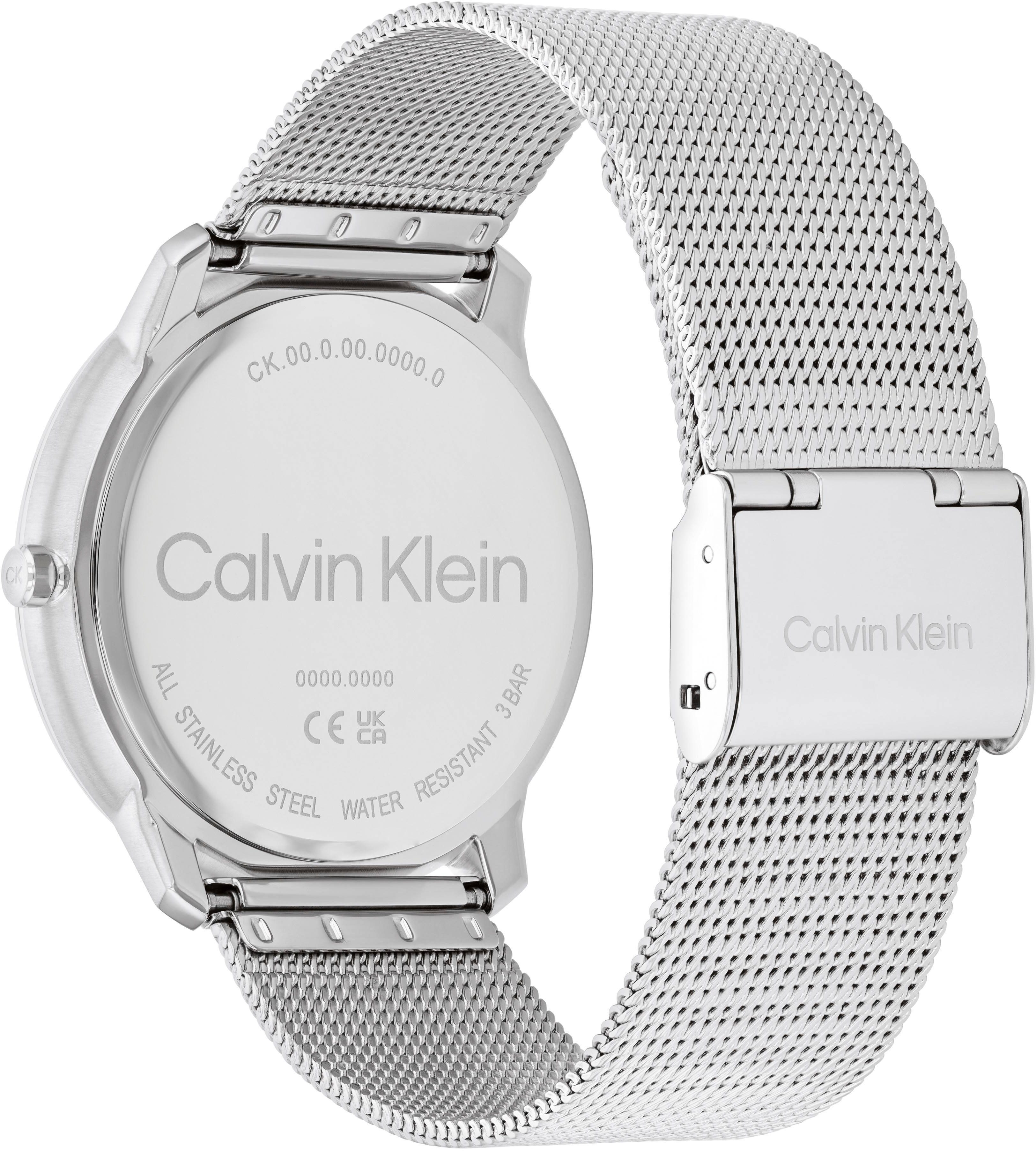 Calvin Klein Kwartshorloge CK ICONIC 40 mm Polshorloge, dameshorloge, herenhorloge, roestvrijstalen armband, analoog