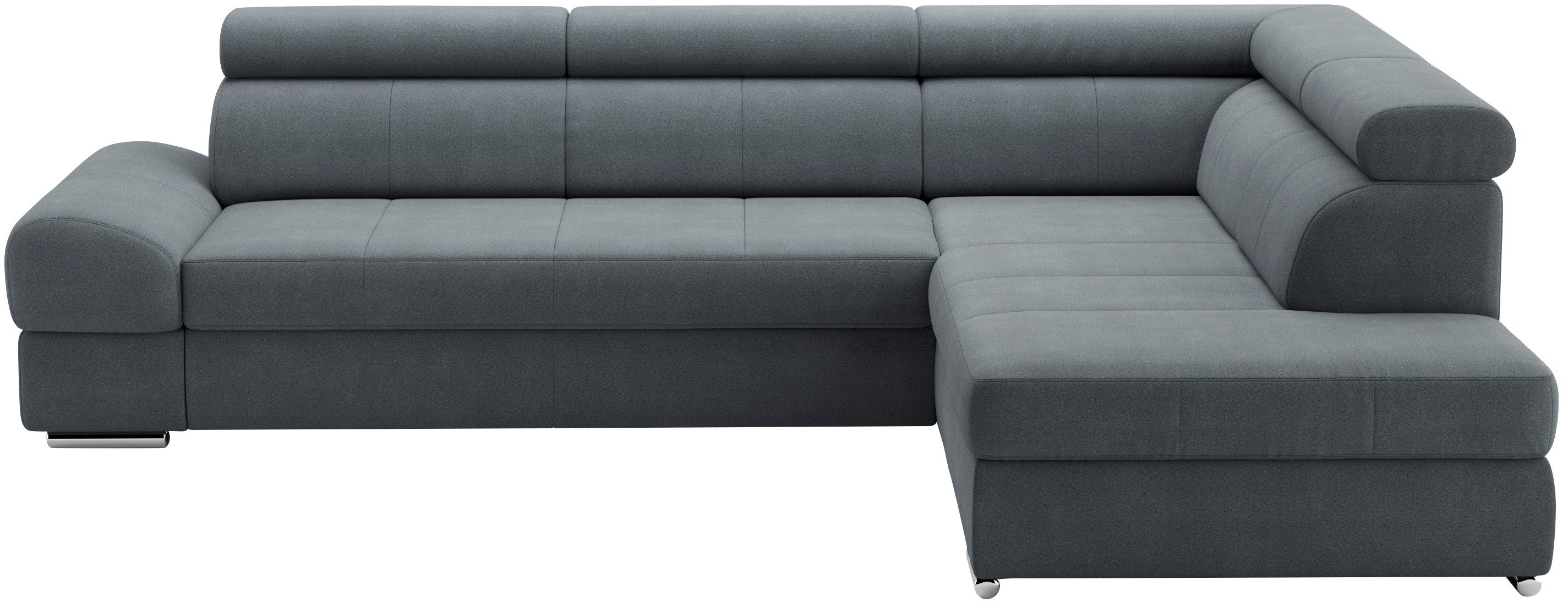 sit&more Hoekbank Broadway L-vorm met verstelbare hoofdsteunen, naar keuze met slaapfunctie