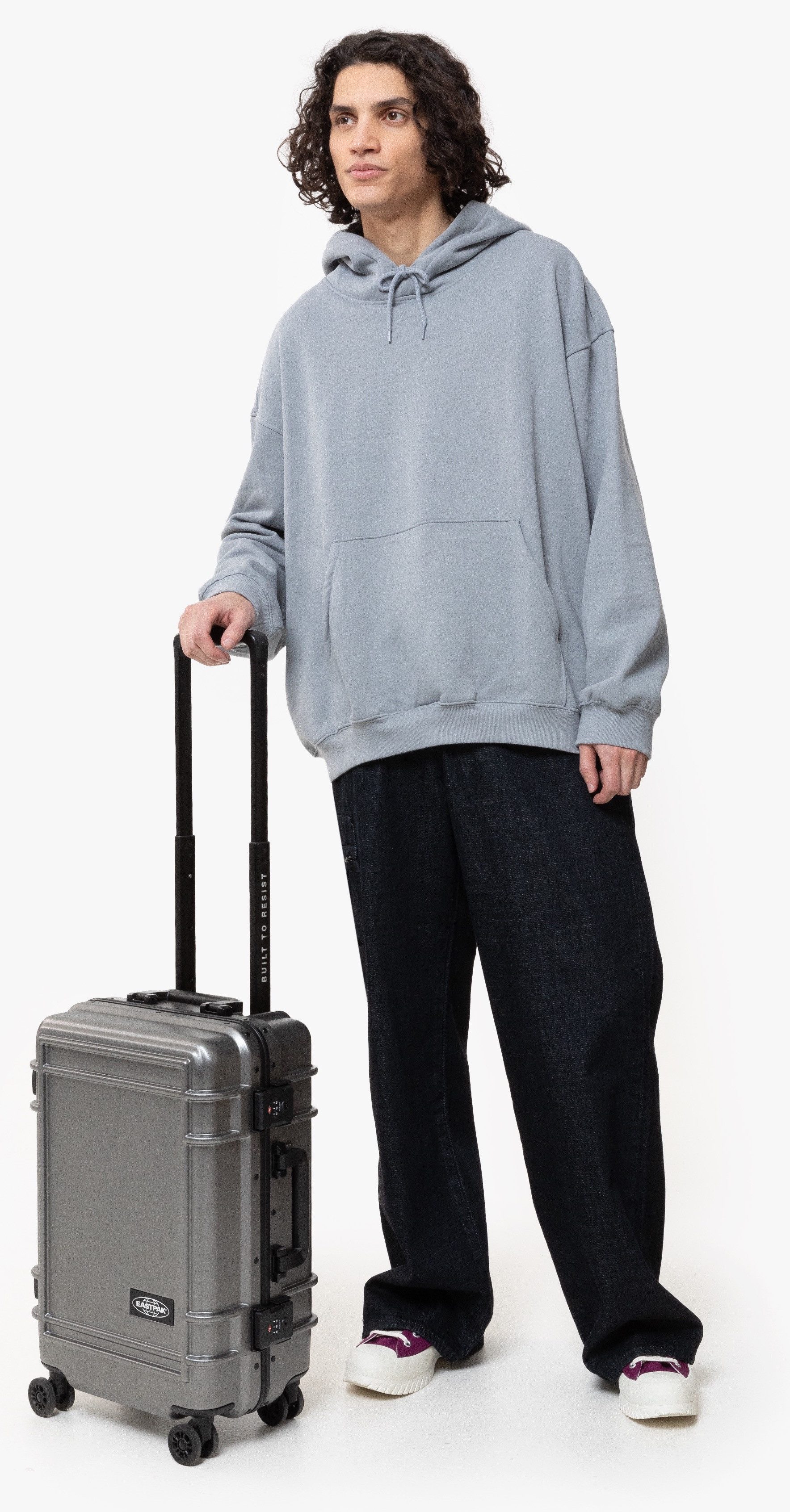Eastpak Hardshell-trolley RESIST'R CASE S BRUSHED METAL met 30 jaar garantie