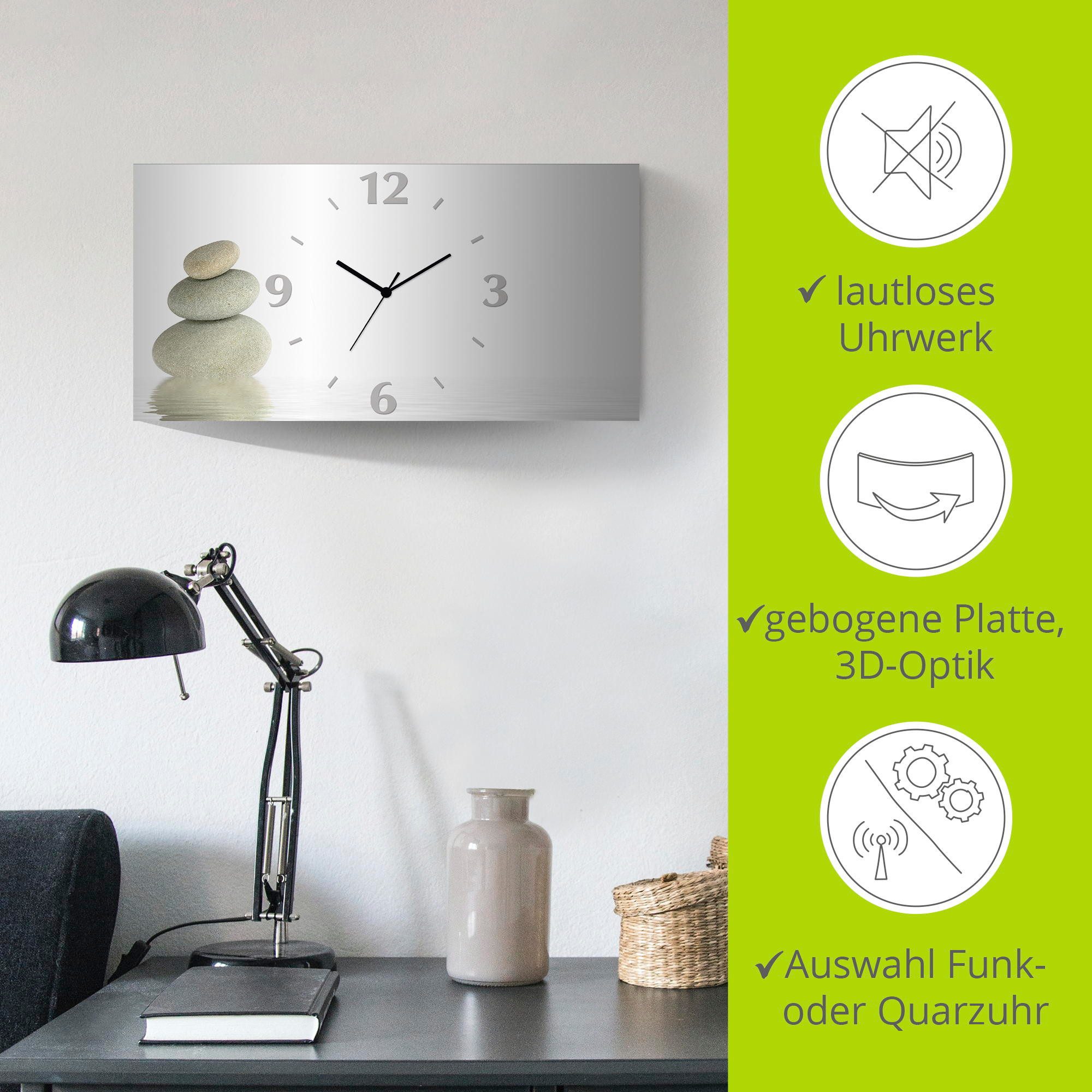 Artland Wandklok Zen vrede 3d-look geschulpt, met kwarts- of radiografisch uurwerk, verschillende maten