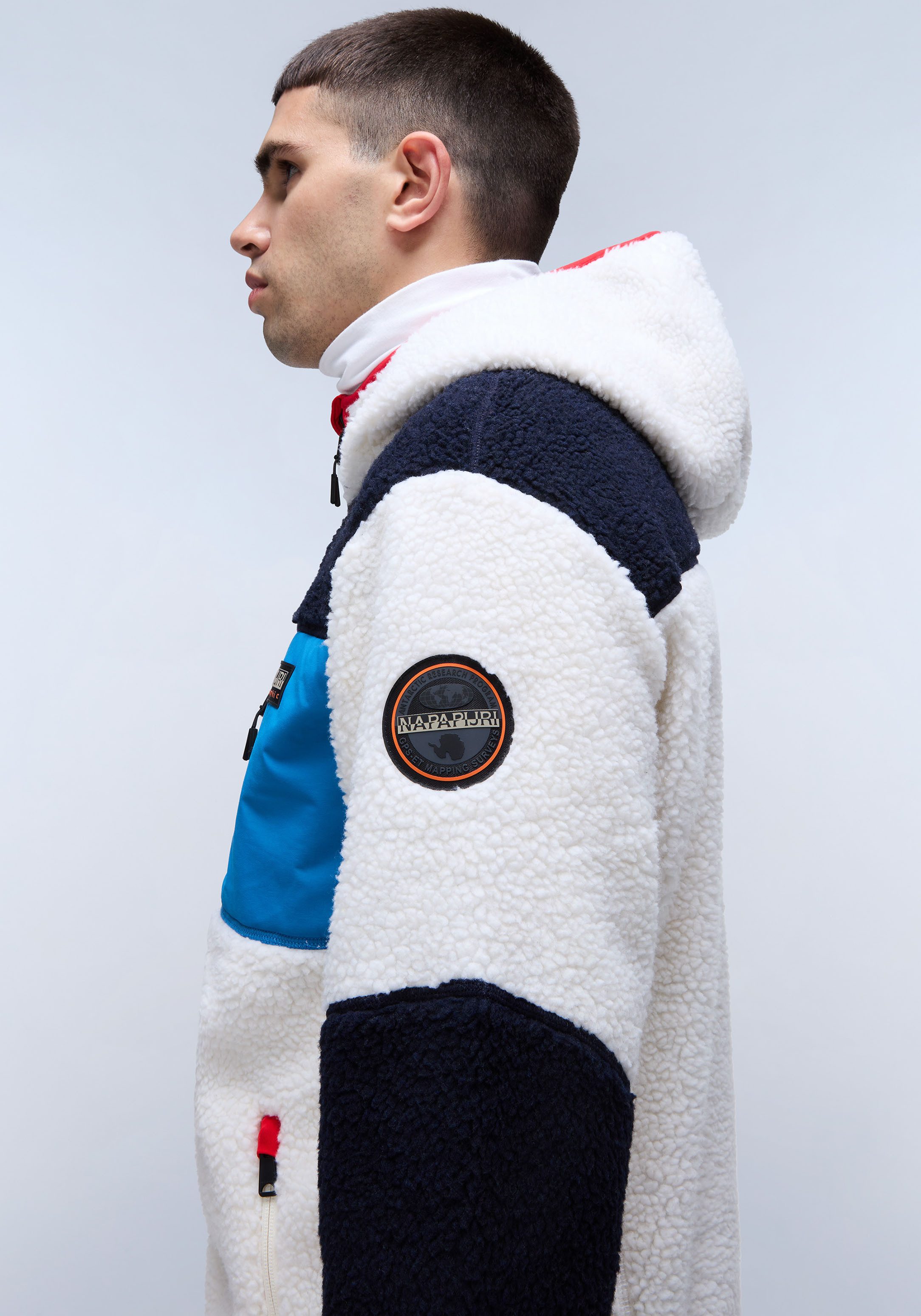 Napapijri Pluchen jack YUPIK met contrastkleurige details