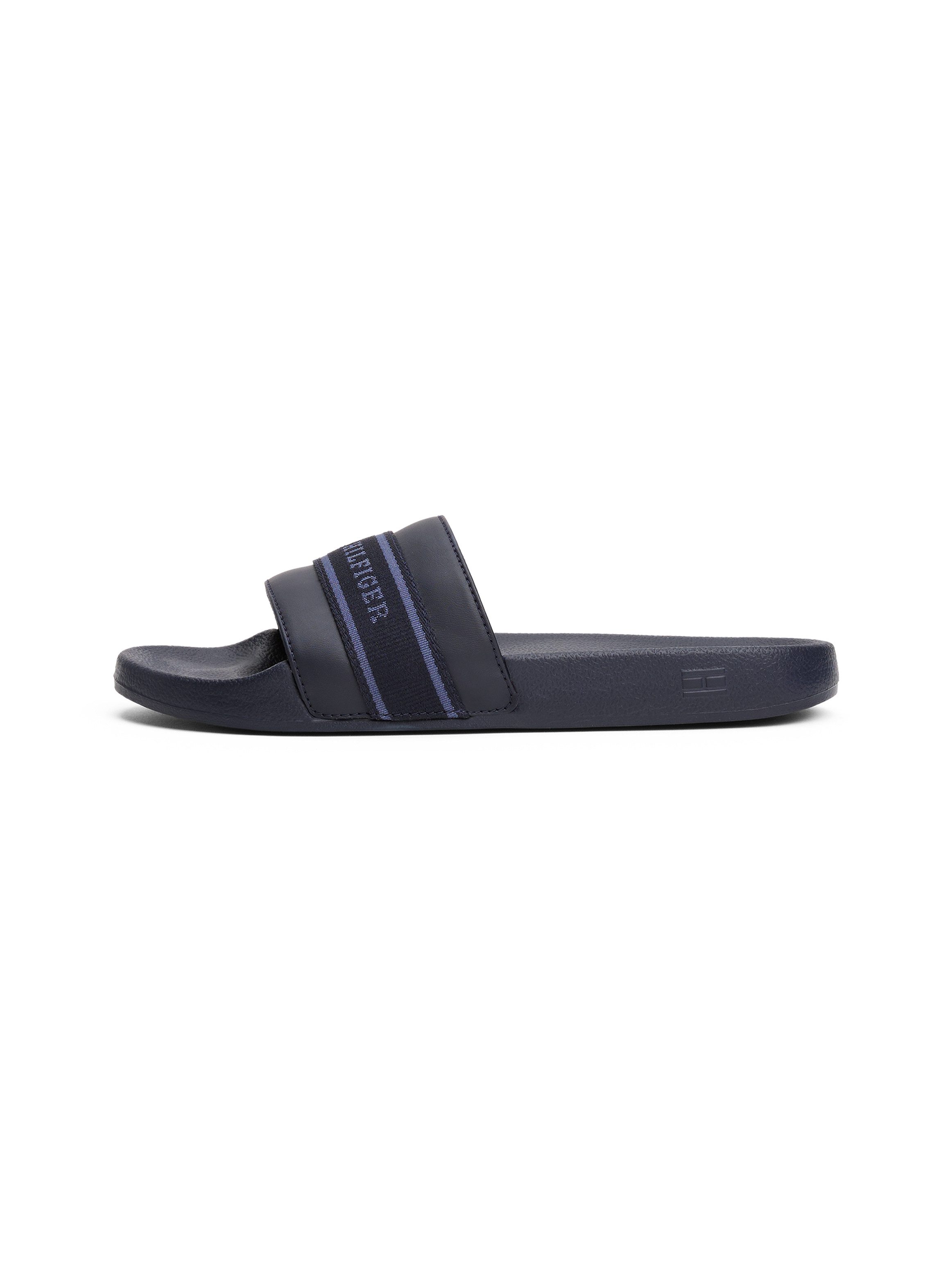 Tommy Hilfiger Slippers HILFIGER POOLSIDE WITH WEBBING , plateau, zomer-mode, comfort-schoen, flats met textielband