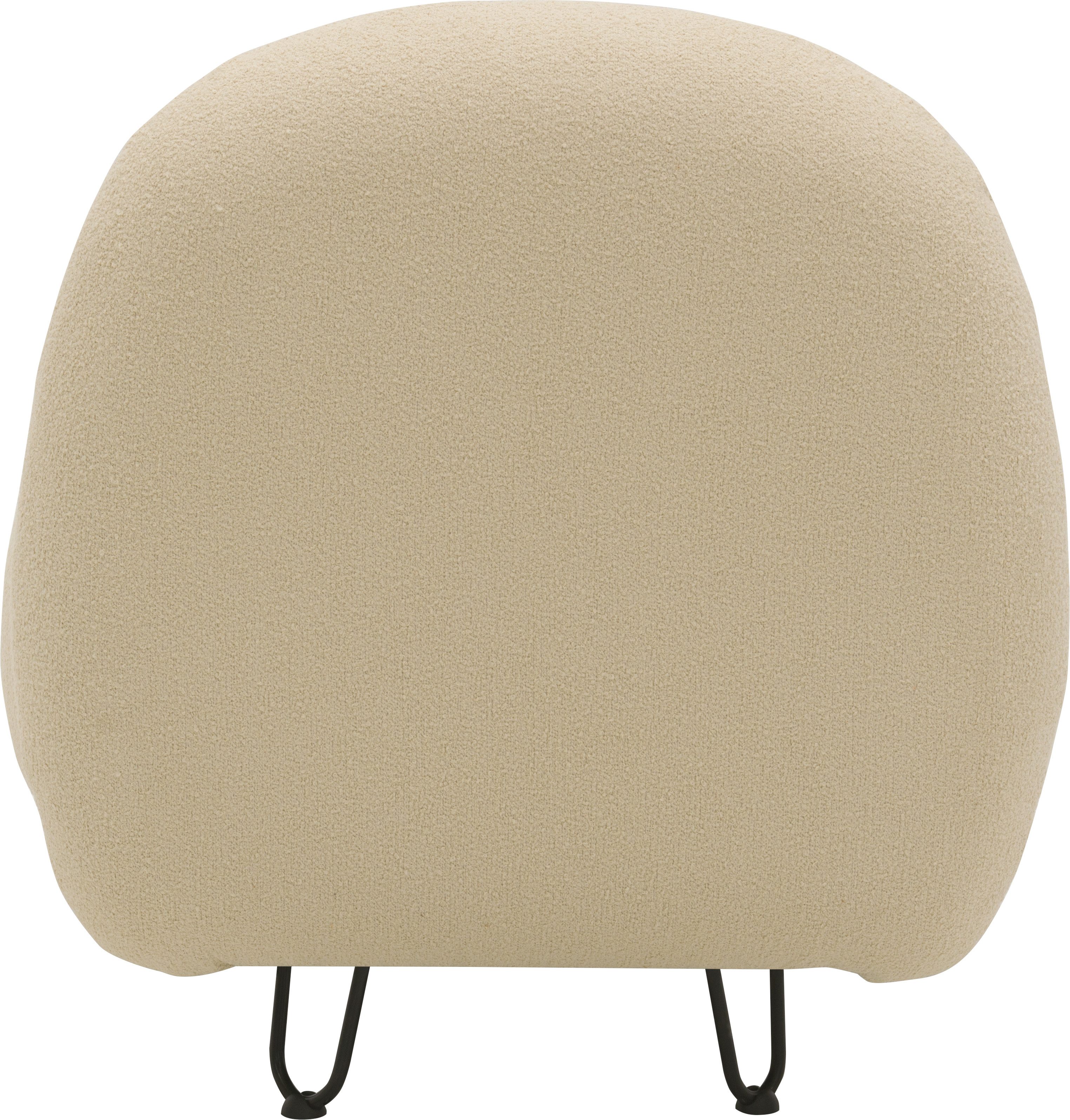 DOMO collection Fauteuil Poika ideaal voor terras, tuin, balkon Mooi gevormde outdoor-stoel, bekleding van nepbont