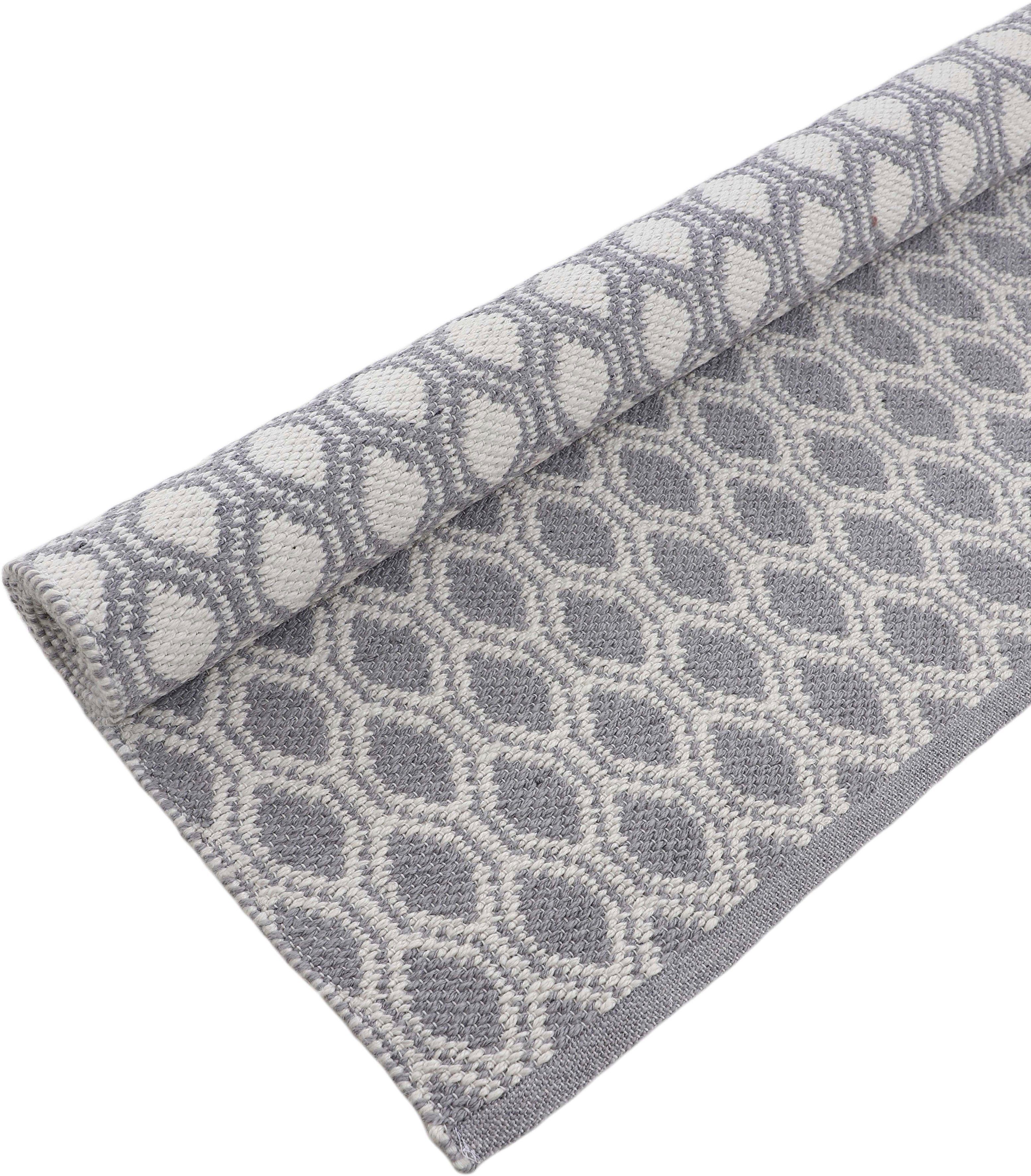 carpetfine Vloerkleed Frida 204 Omkeerbaar tapijt, 100% gerecycled materiaal (PET), vlakweefsel, sisal uitstraling