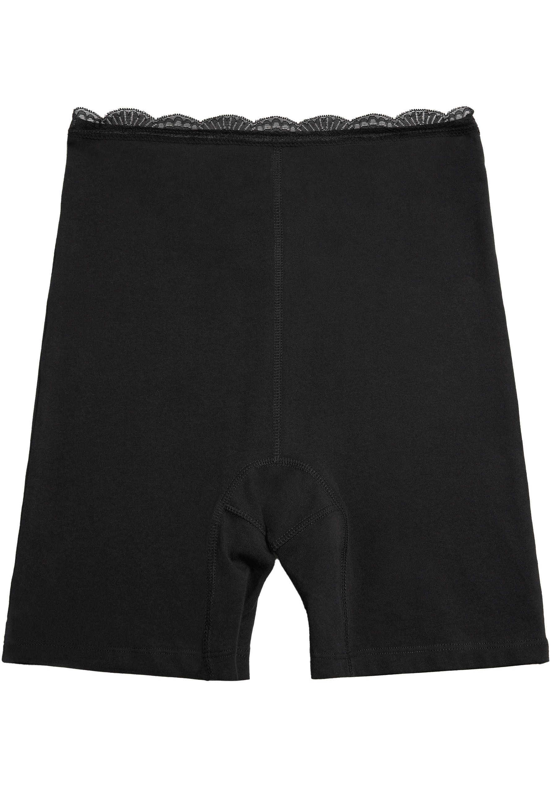YSABEL MORA Lange onderbroek BASIC COLLECTION COTTON WITH LACE aangename zachtheid en pasvorm tegen wrijving (Set van 3)