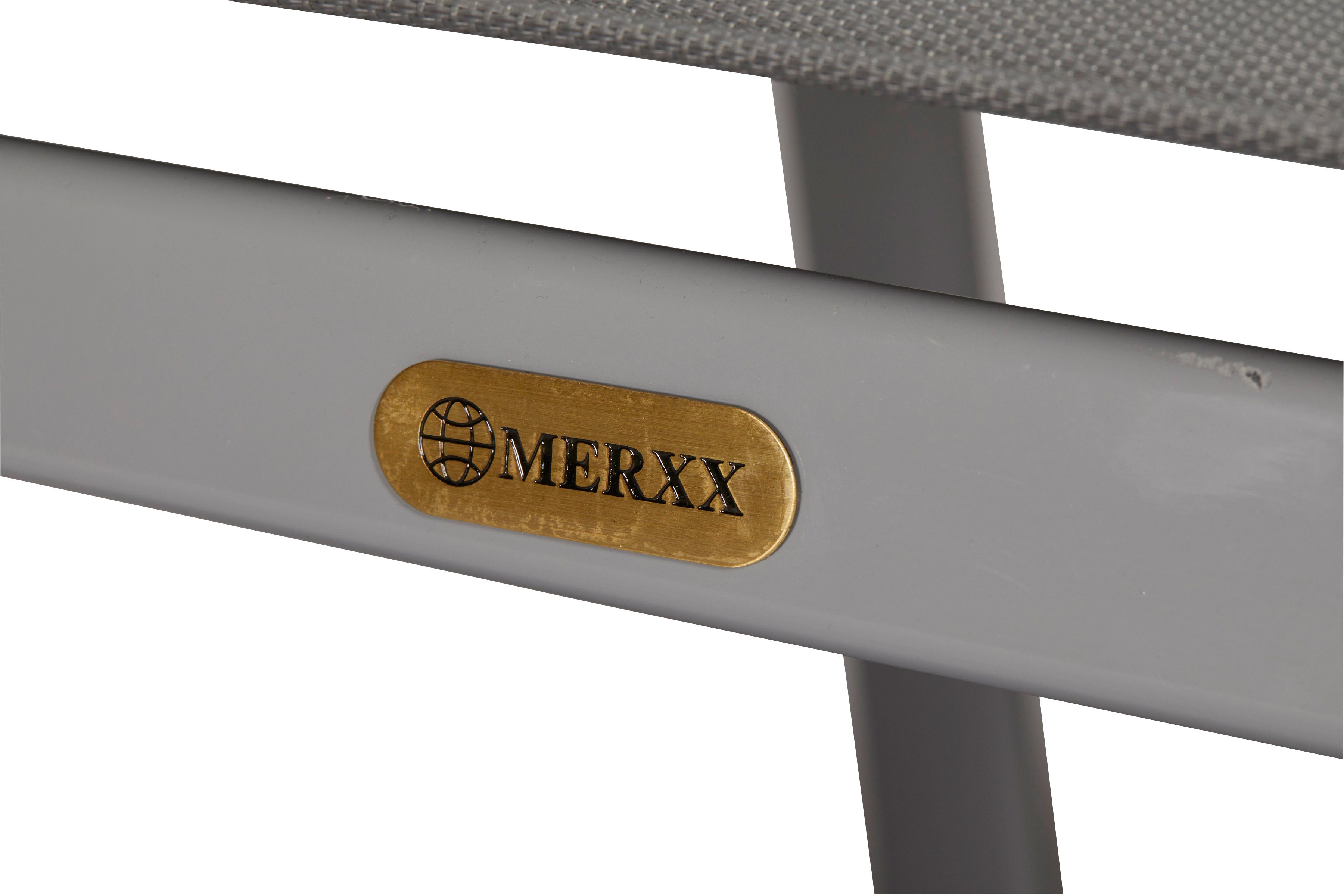 MERXX Stapelstoel Amalfi Deluxe set van 2, aluminium/textiel, stapelbaar (set, 2 stuks)