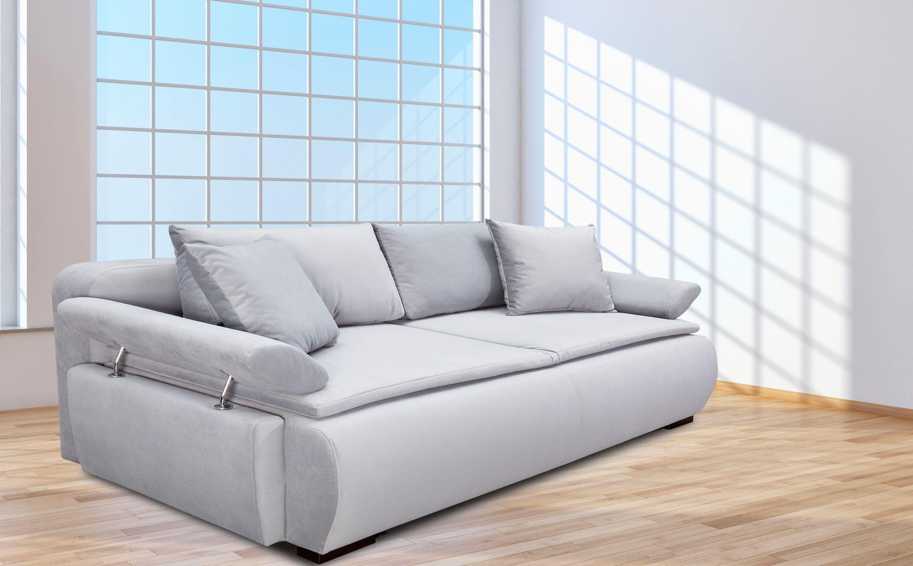 INOSIGN Slaapbank Romeo met boxspringopbouw, slaapfunctie & bedkist, bank met bedfunctie