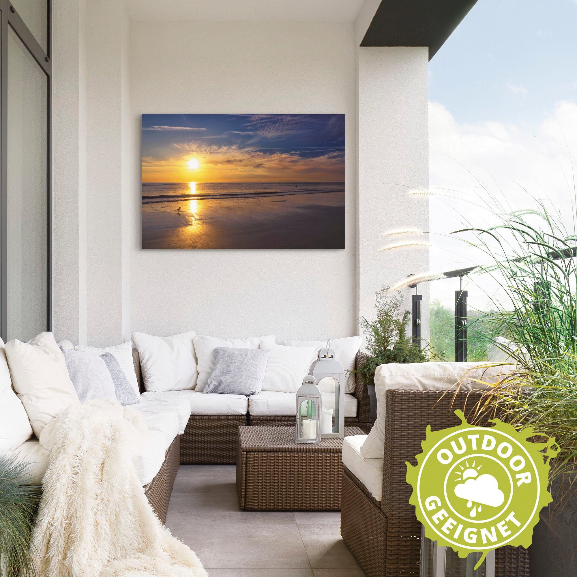 Artland Artprint Zonsondergang SPO als artprint van aluminium, artprint op linnen, muursticker, verschillende maten